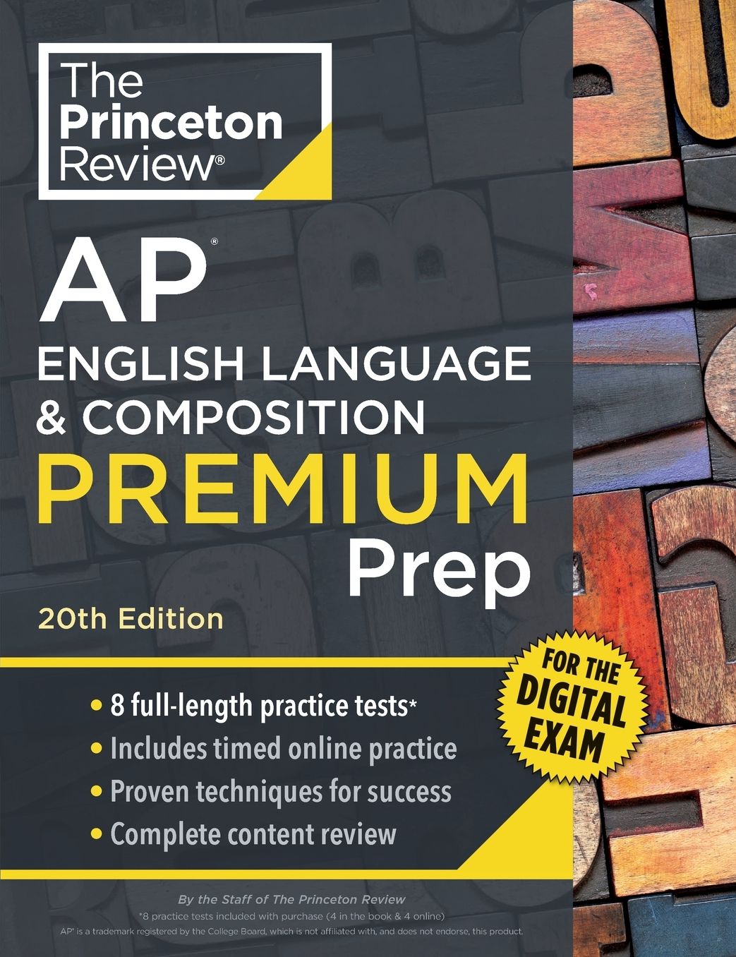 Princeton Review AP English Language & Composition Premium Prep, 20th Edition: 8 Practice Tests + Digital Practice Online + Content Review