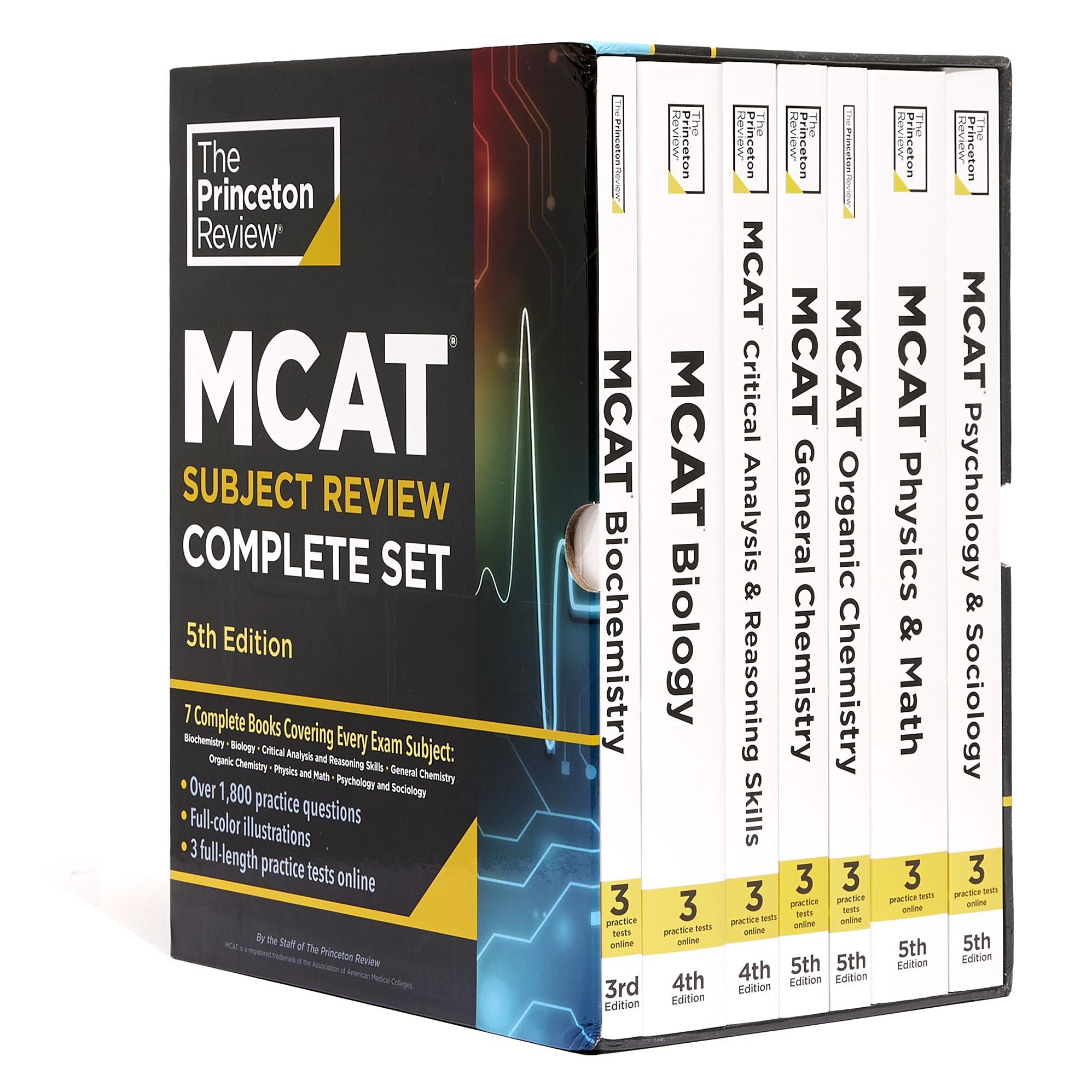Princeton Review MCAT Subject Review Complete Box Set, 5th Edition: 7 Complete Books + 3 Online Practice Tests