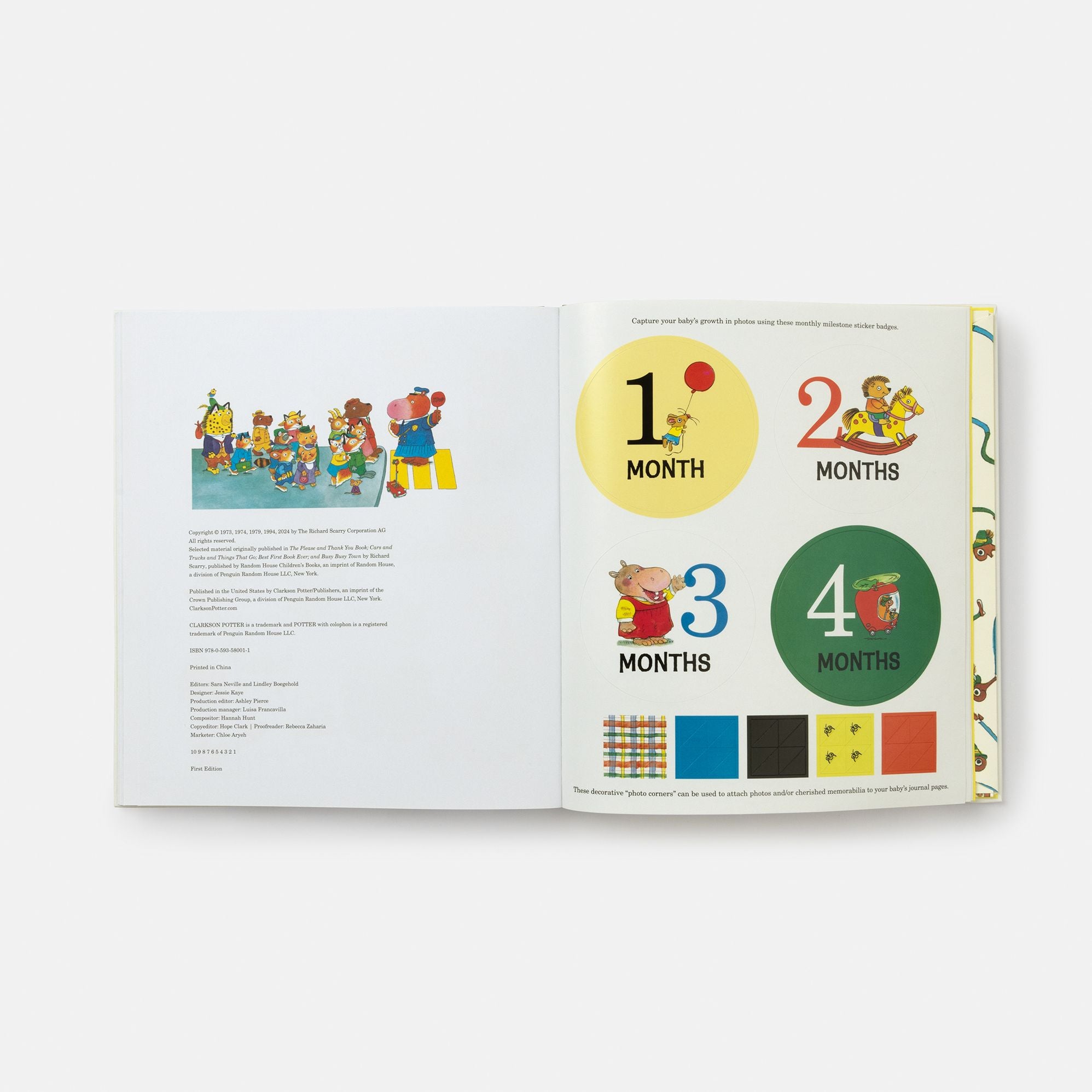 Richard Scarry's Busy, Busy Baby: A Record of Your Baby's First Year: Baby Book with Milestone Stickers
