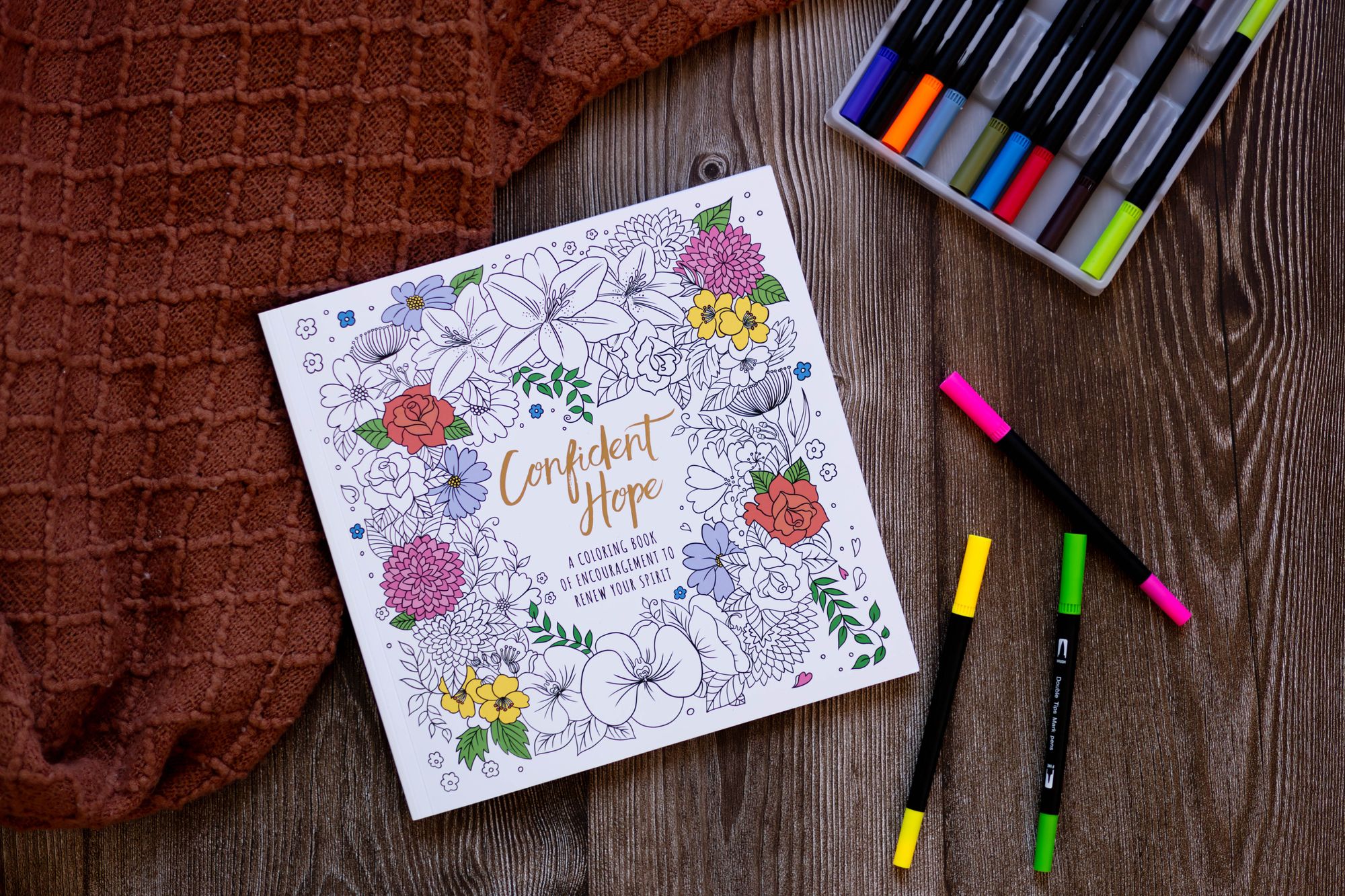 Confident Hope: A Coloring Book of Encouragement to Renew Your Spirit