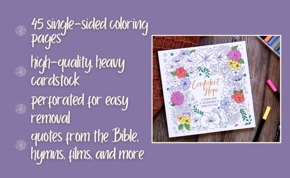 Confident Hope: A Coloring Book of Encouragement to Renew Your Spirit