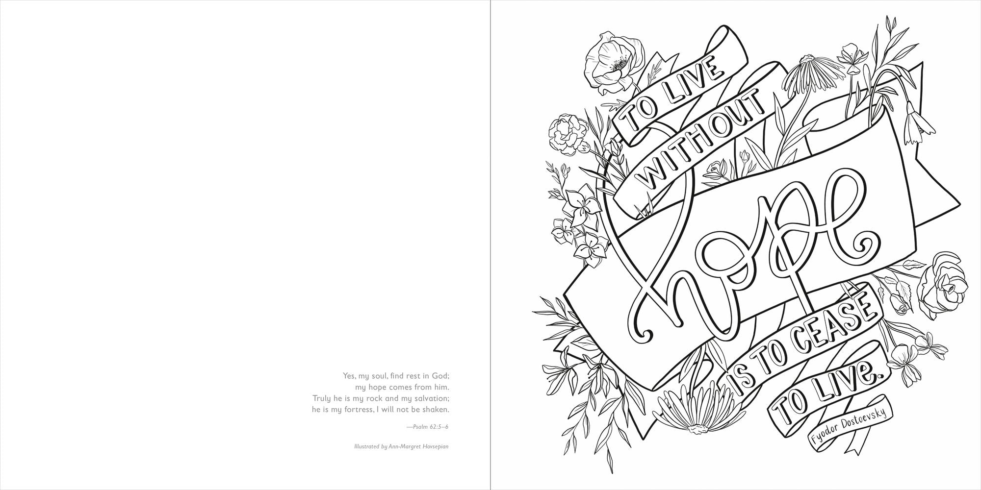 Confident Hope: A Coloring Book of Encouragement to Renew Your Spirit
