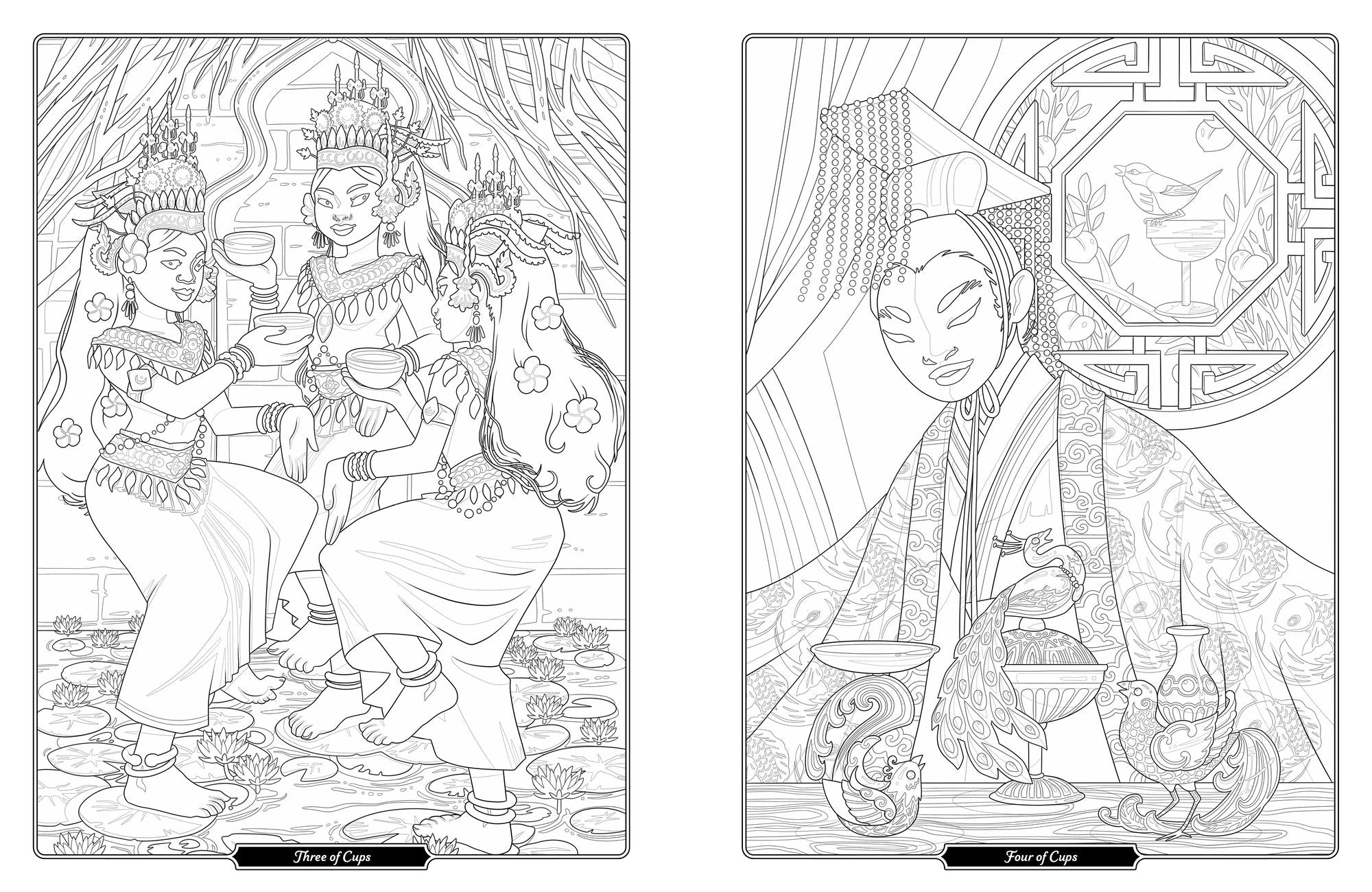 Tarot of the Divine Coloring Book: Inspired by Deities, Folklore, and Fairy Tales from Around the World