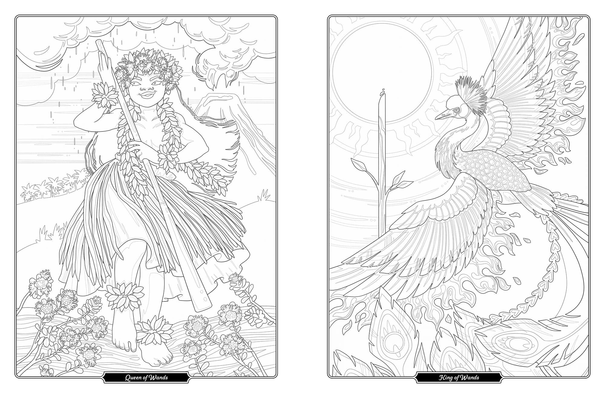 Tarot of the Divine Coloring Book: Inspired by Deities, Folklore, and Fairy Tales from Around the World