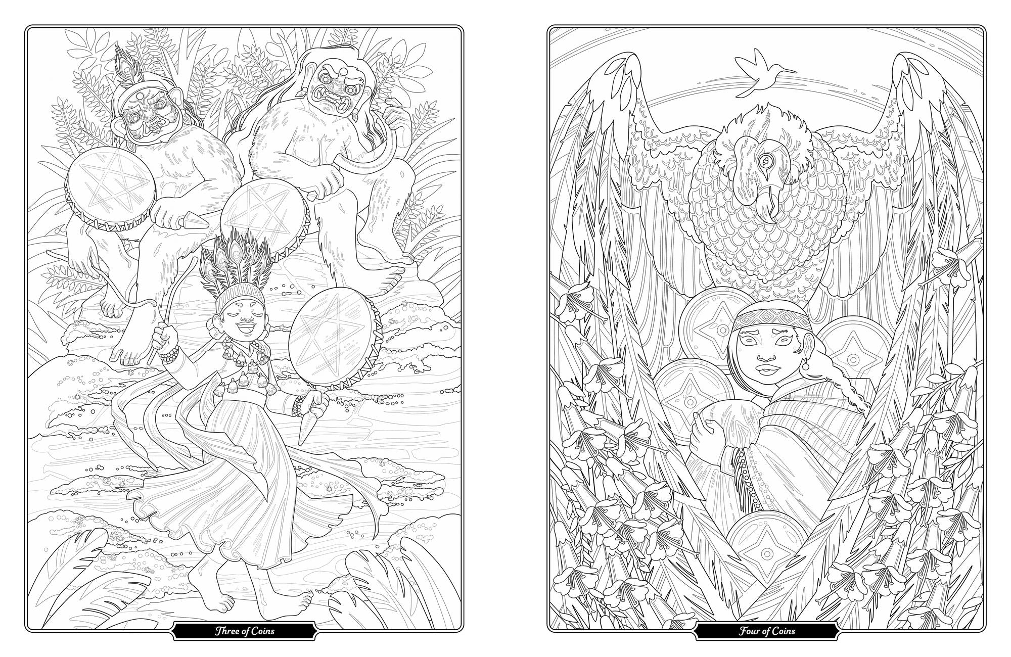 Tarot of the Divine Coloring Book: Inspired by Deities, Folklore, and Fairy Tales from Around the World
