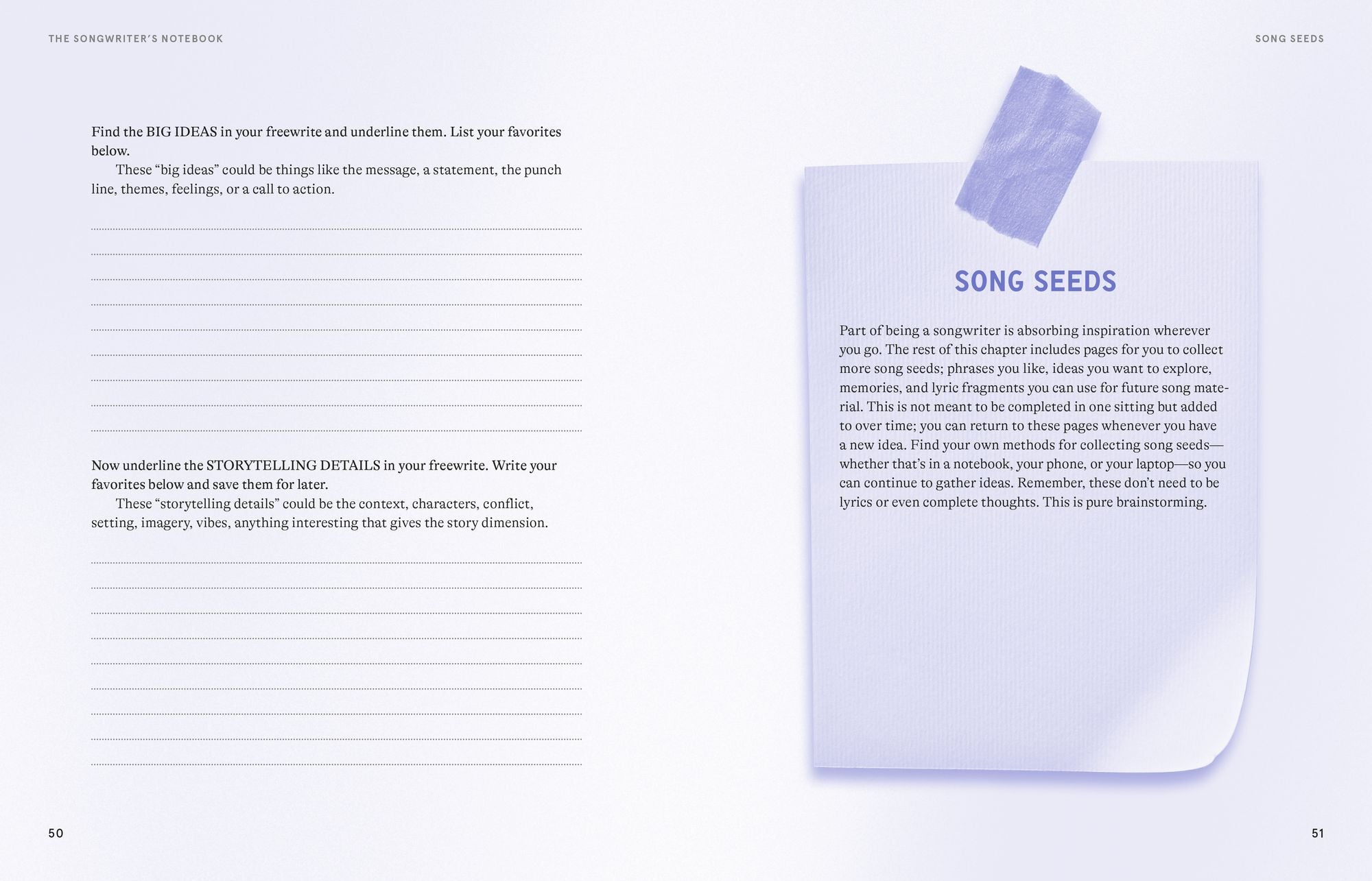 The Songwriter's Notebook: An All-Levels Workbook for Inspired Lyric Writing
