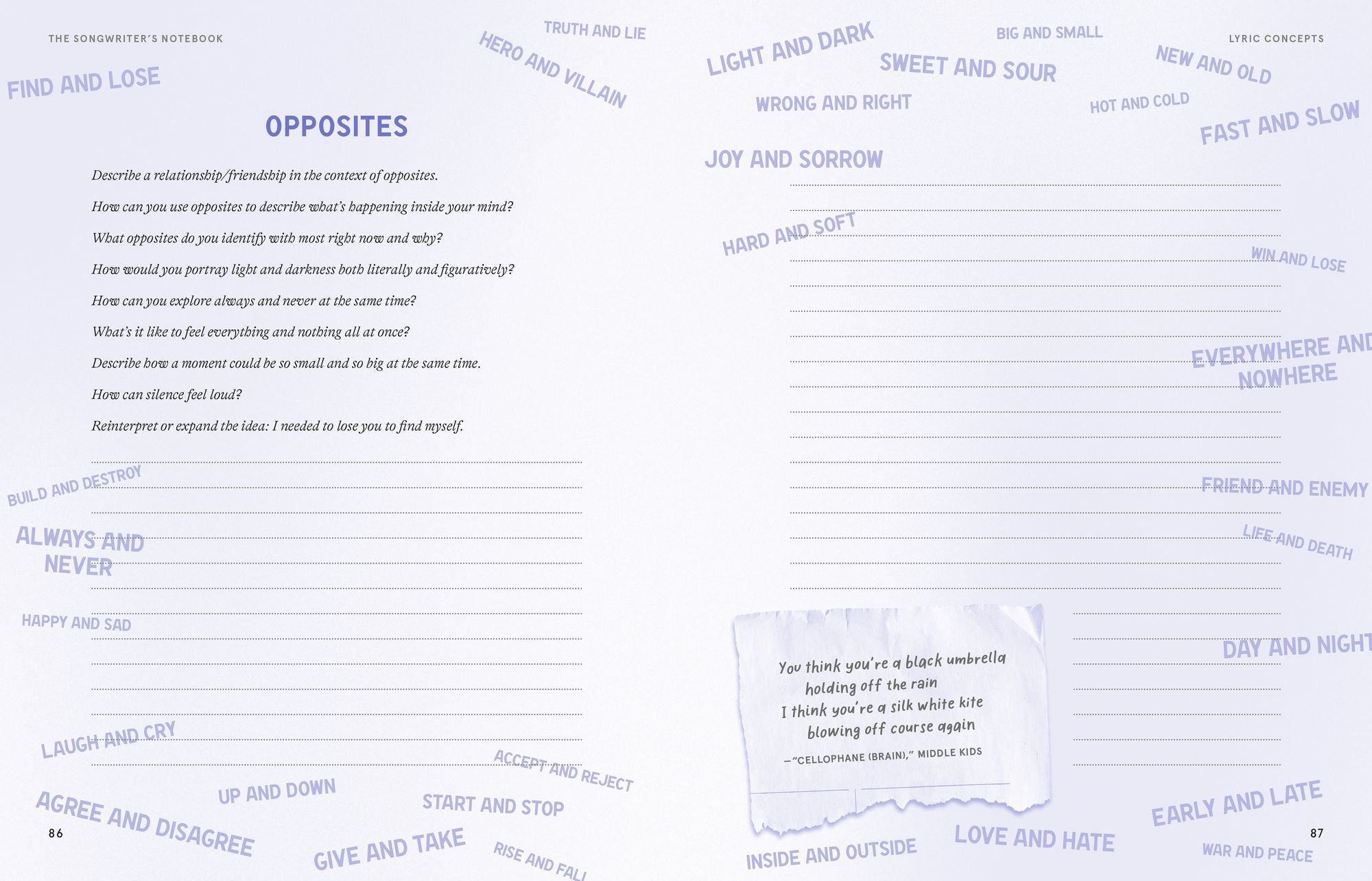 The Songwriter's Notebook: An All-Levels Workbook for Inspired Lyric Writing