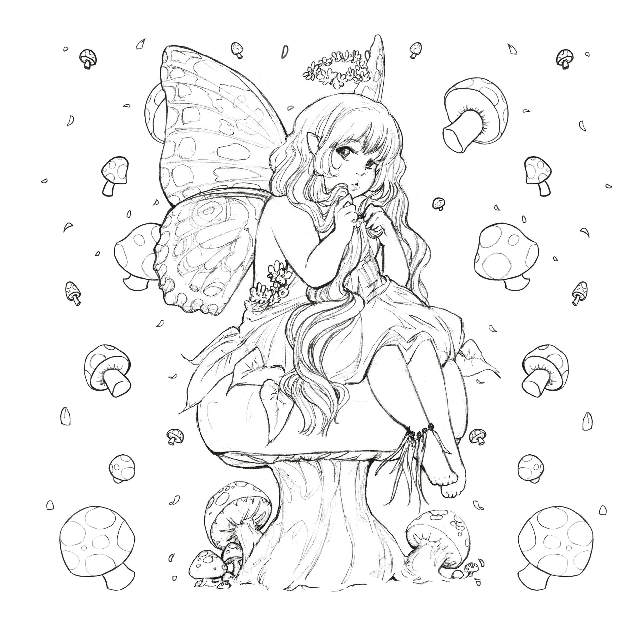 Pop Manga Paint and Ink Coloring Book