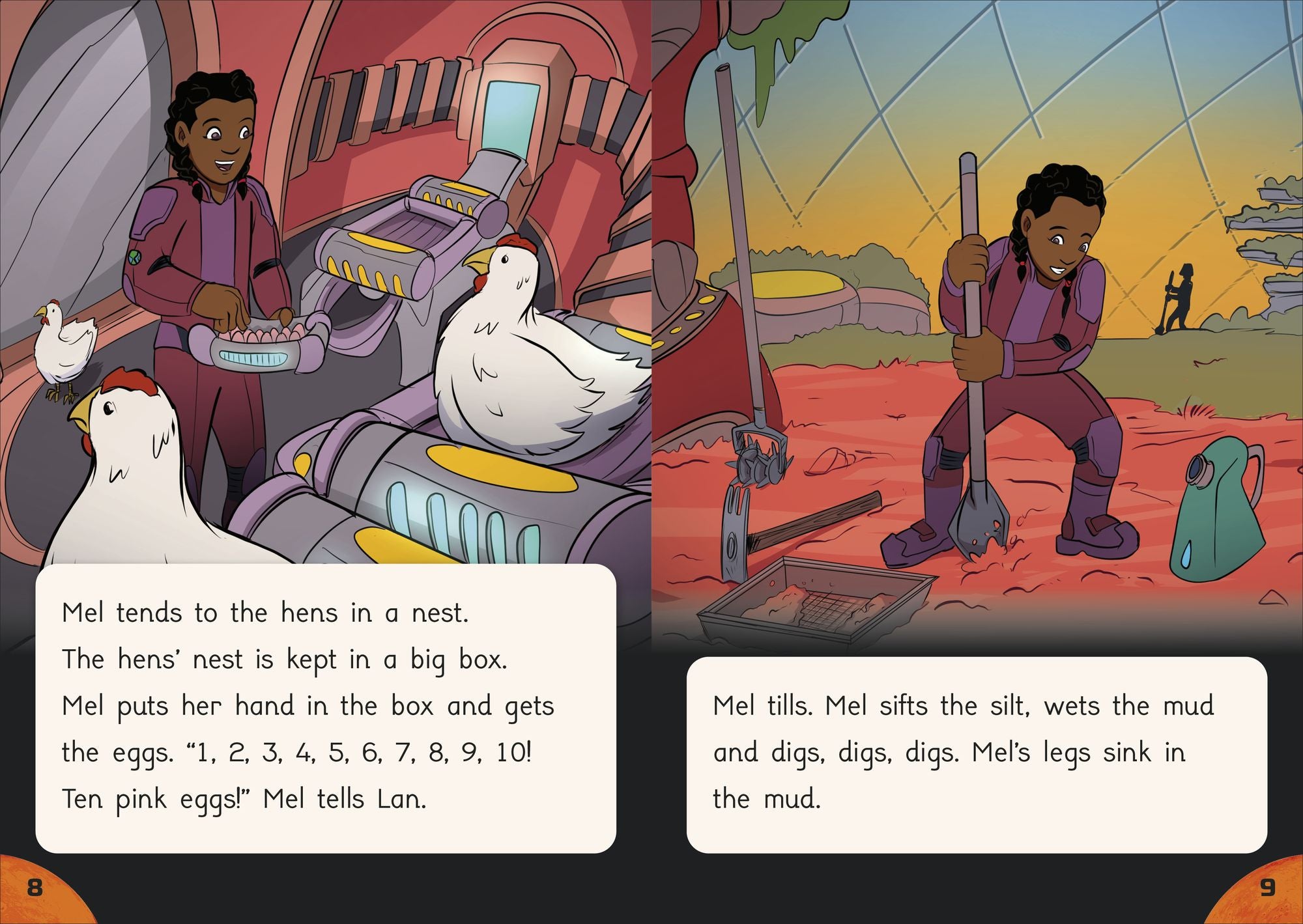 Phonic Books Mel on Mars: Decodable Books for Older Readers (CVC, Consonant Blends and Consonant Teams)