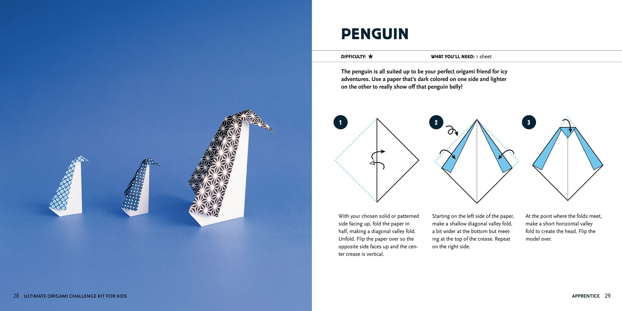 Ultimate Origami Challenge Kit for Kids 8-12: Fun Projects and Step-by-Step Folding Techniques to Go from Novice to Pro (90 Paper Sheets / 30 Projects Included)
