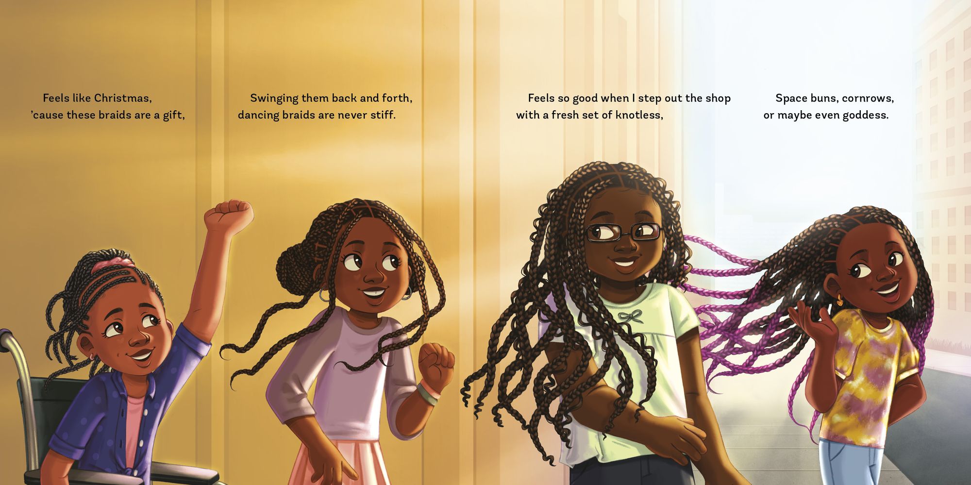 A Black Girl and Her Braids