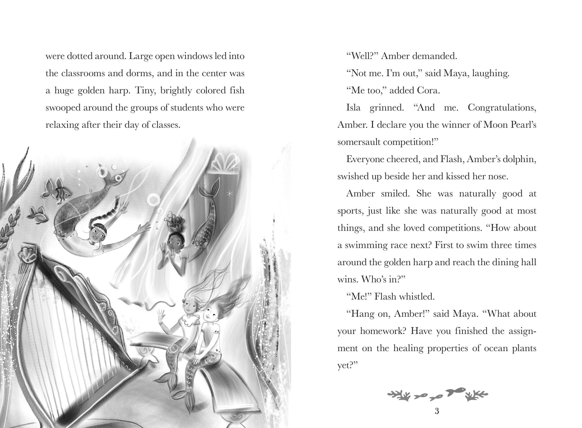 Mermaid Academy #4: Amber and Flash