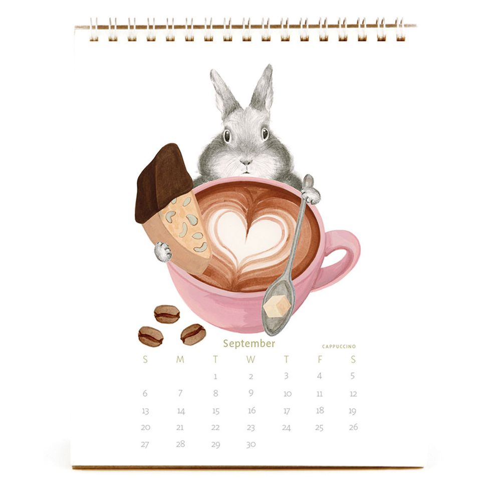 2026 Dear Hancock Bunny Calendar-Hare at the Caf
