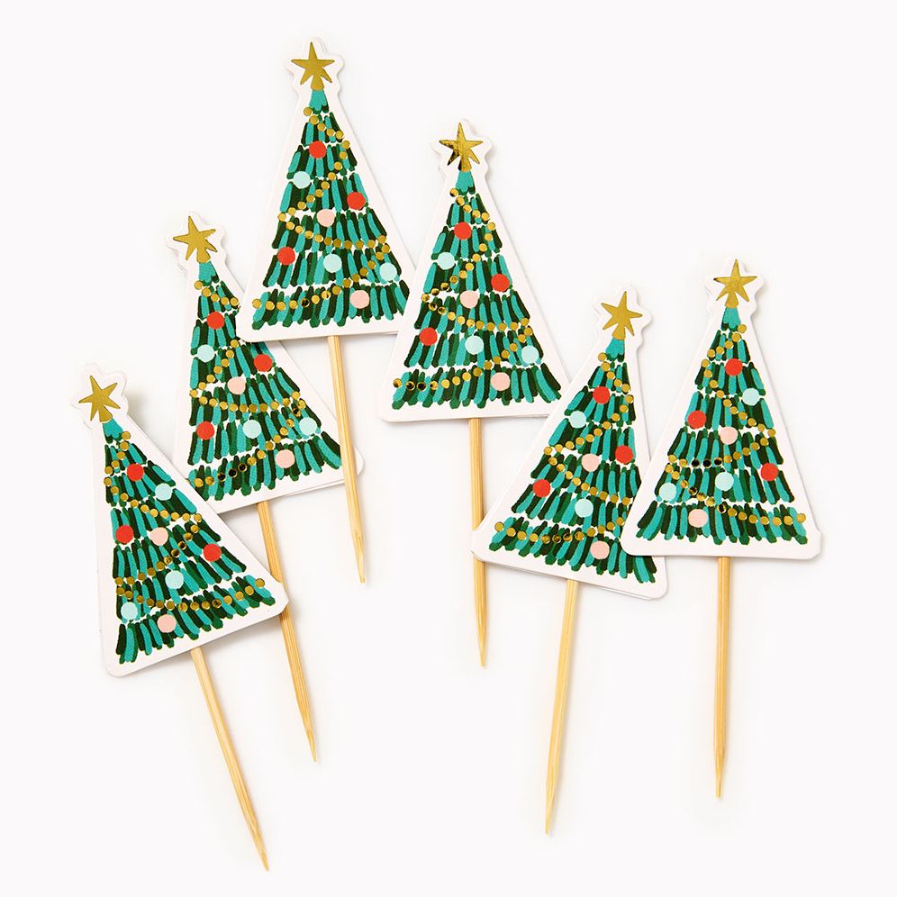 Festive Tree Food Picks S/12