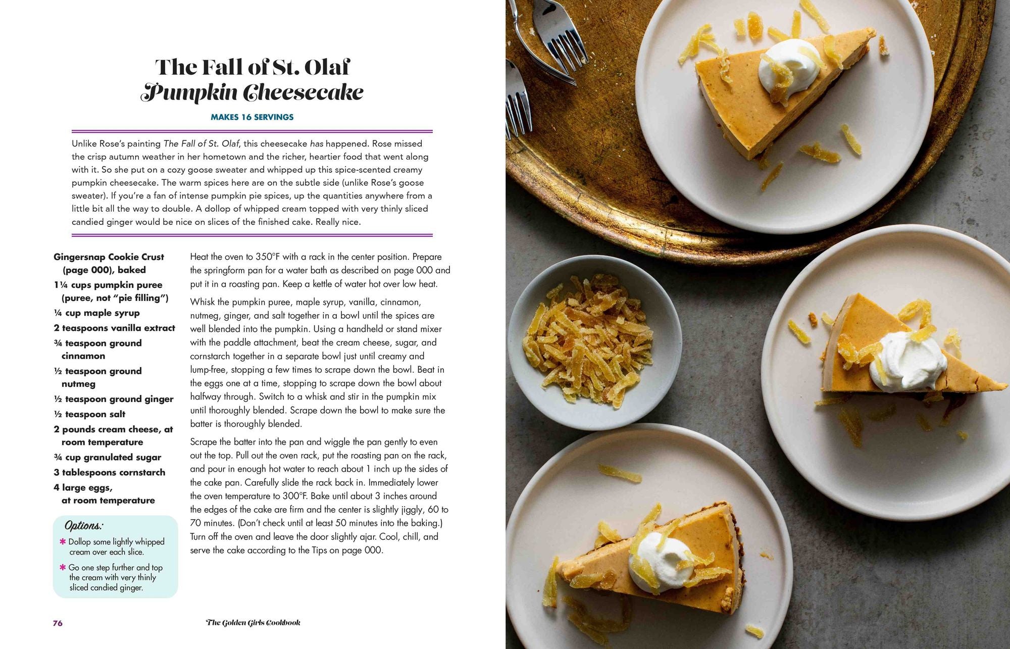 Golden Girls Cookbook: Cheesecakes and Cocktails