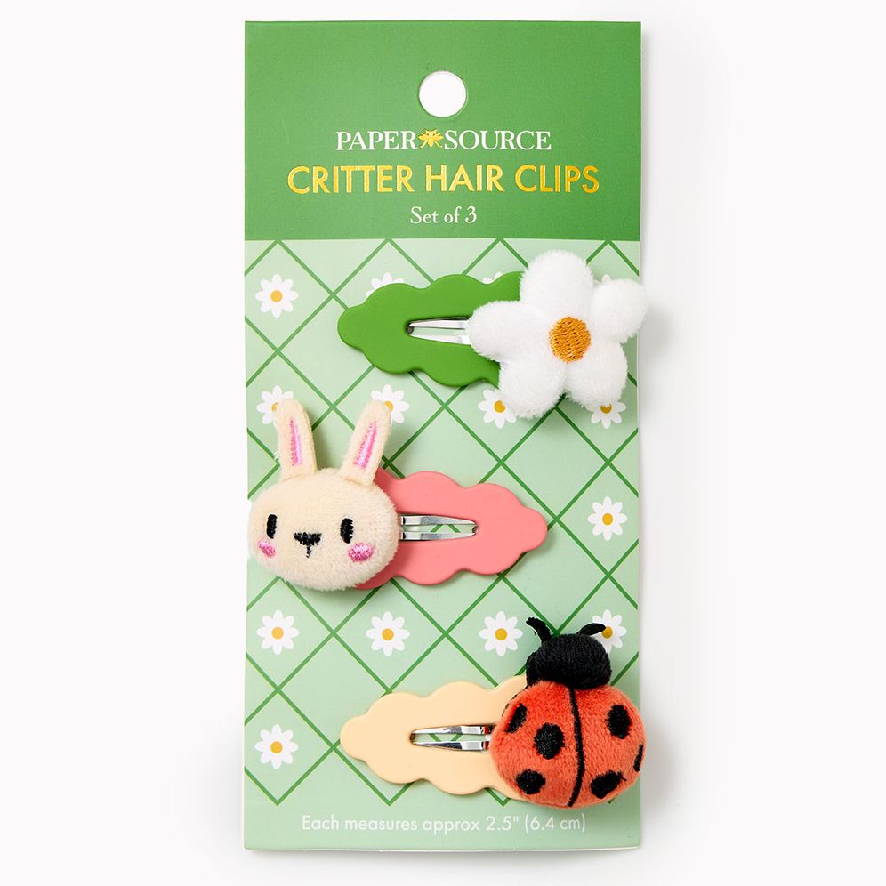 Critter Hair Clips, Set of 3