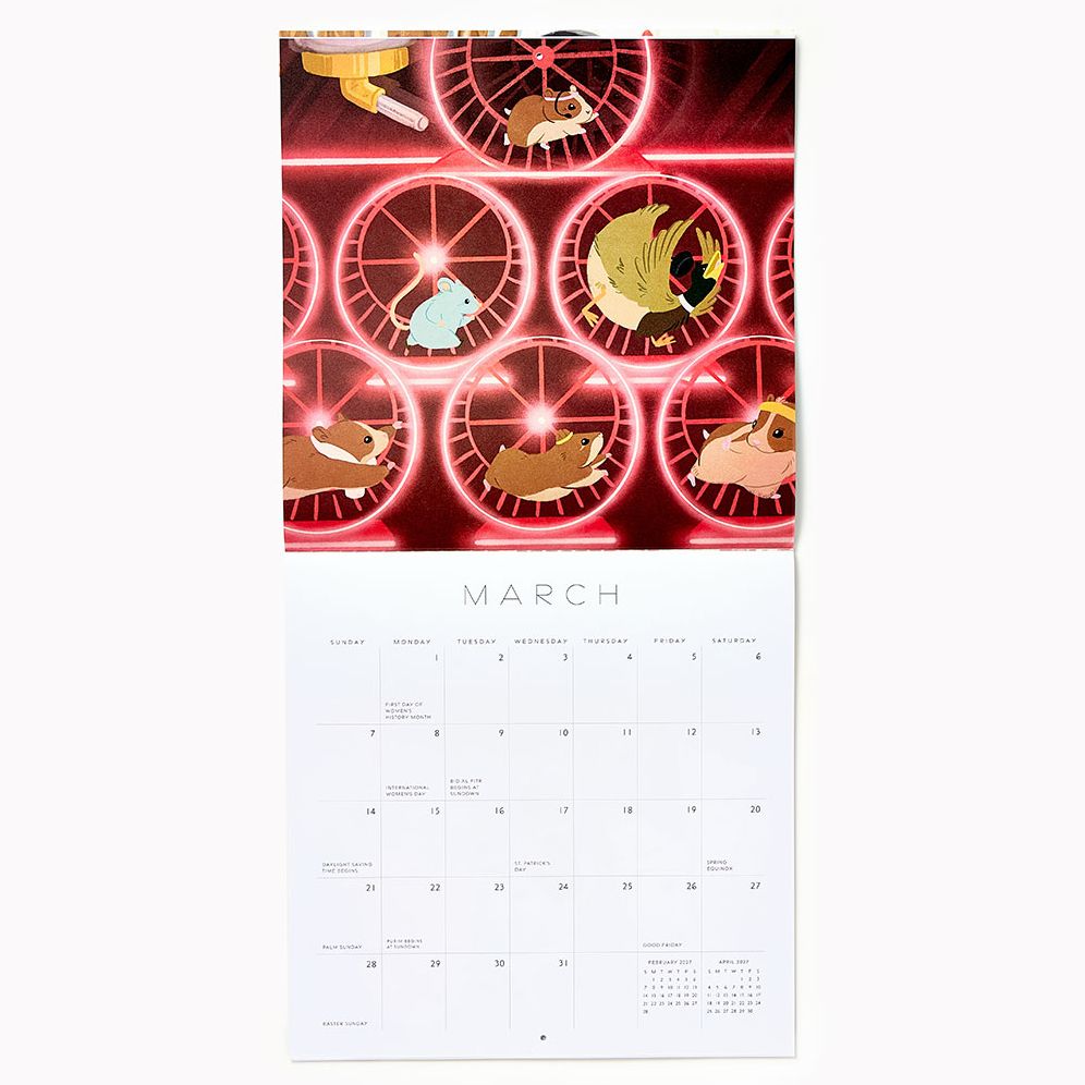 2027 Paper Source Critter Friends Wall Calendar