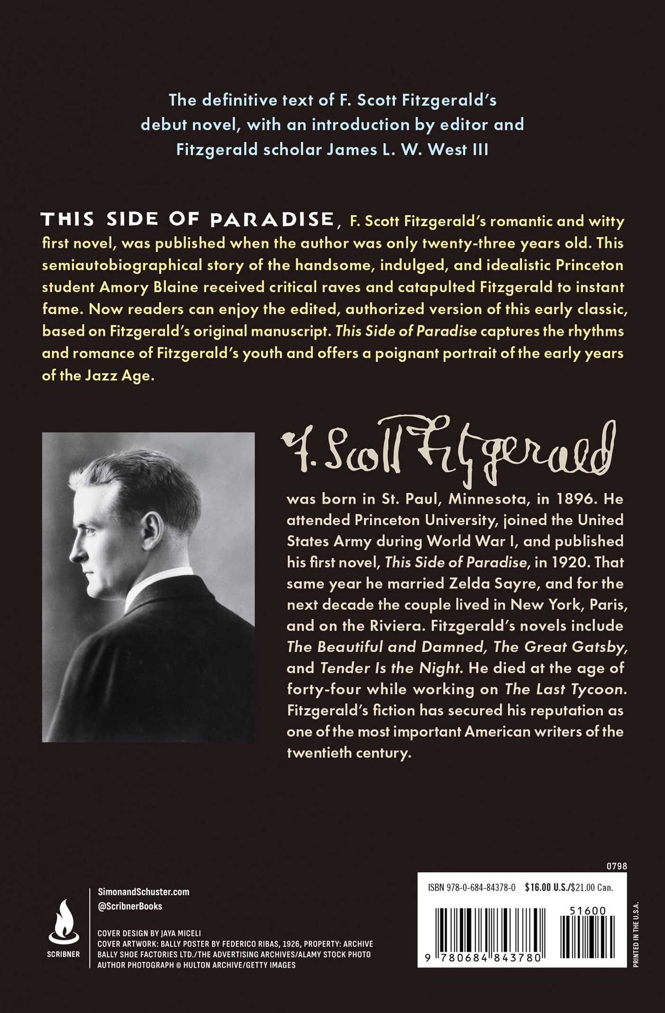 This Side of Paradise (The Definitive, Authorized Text)