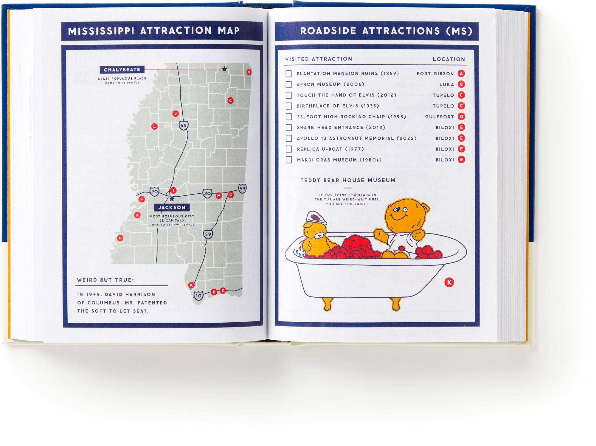 Bored In The USA: A Field Guide To Best-ish Stuff in America, A Travel-Sized Book of Must-See Parks & Roadside Oddities in All 50 States