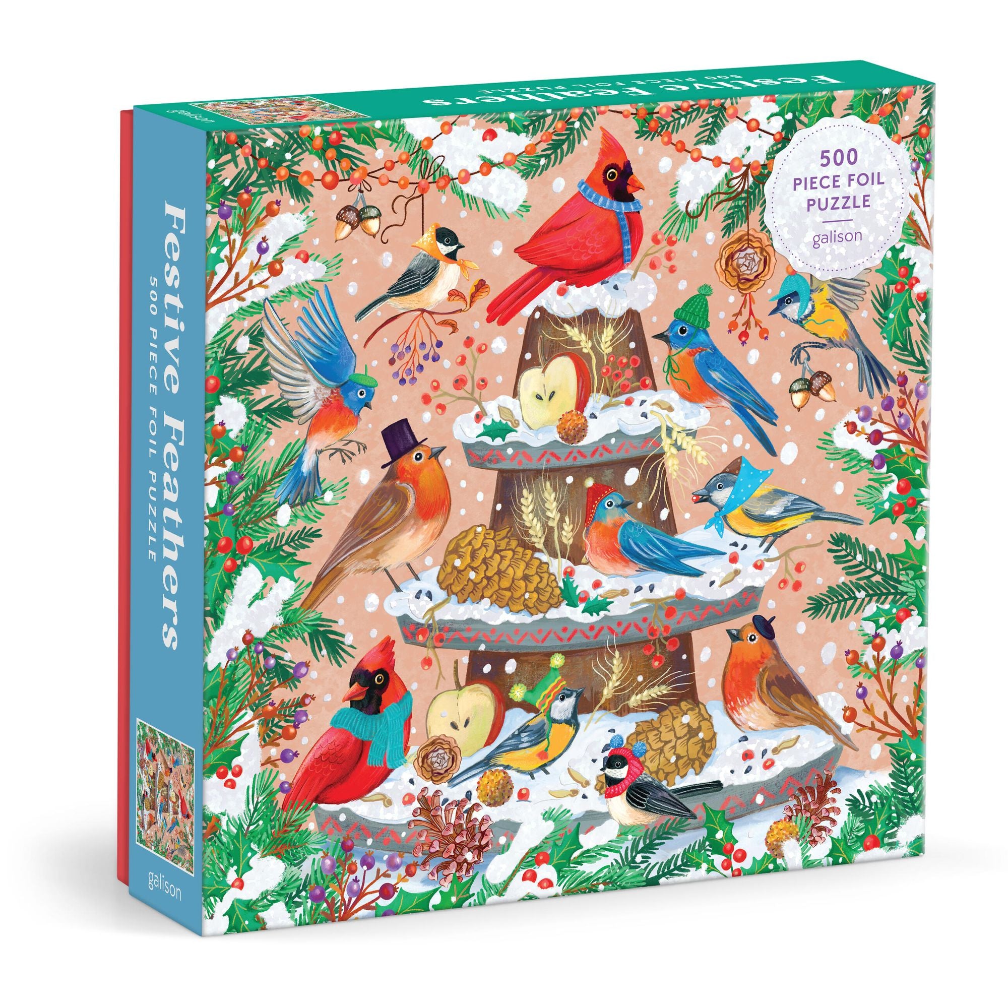 Festive Feathers 500 Pc Foil Puzzle
