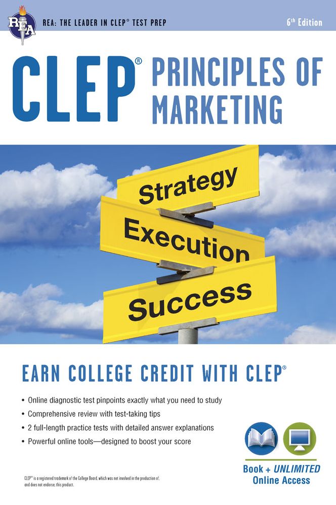 CLEP Principles of Marketing Book + Online