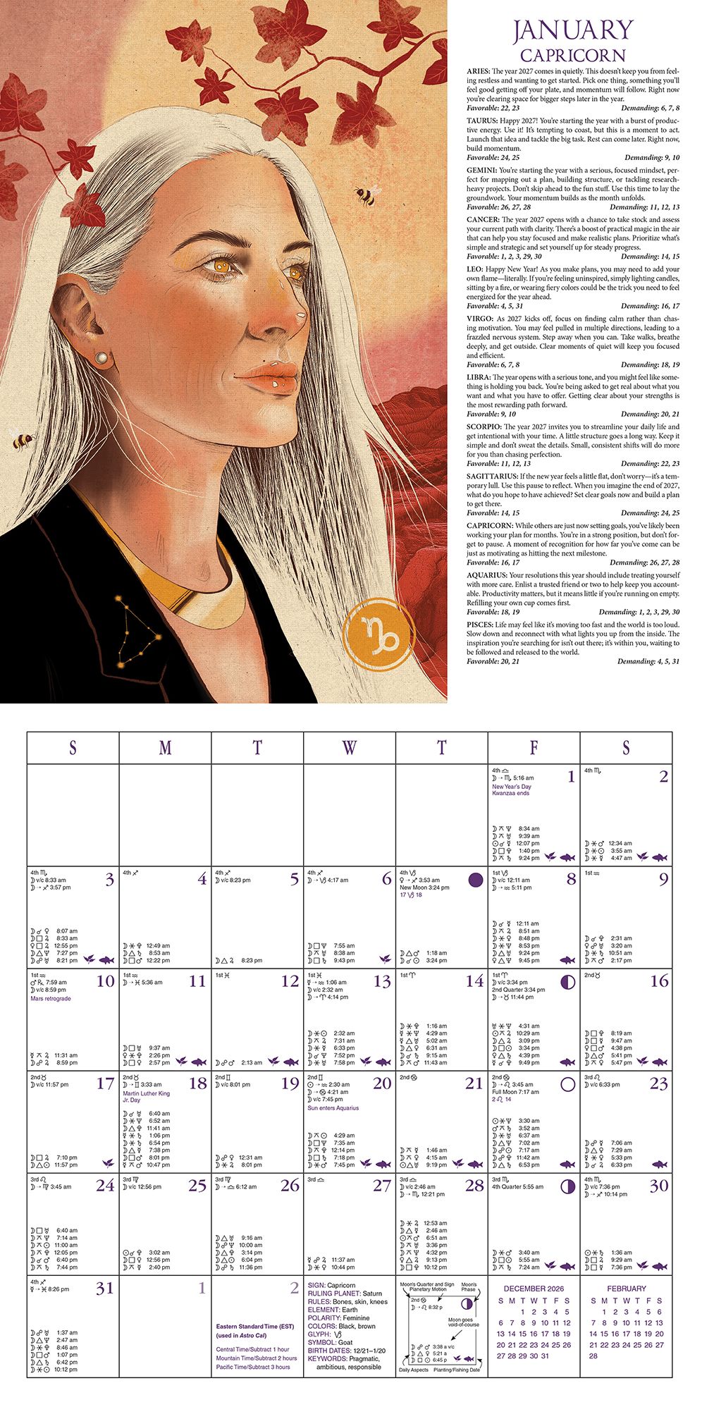 2027 Llewellyn's Astrological Wall Calendar