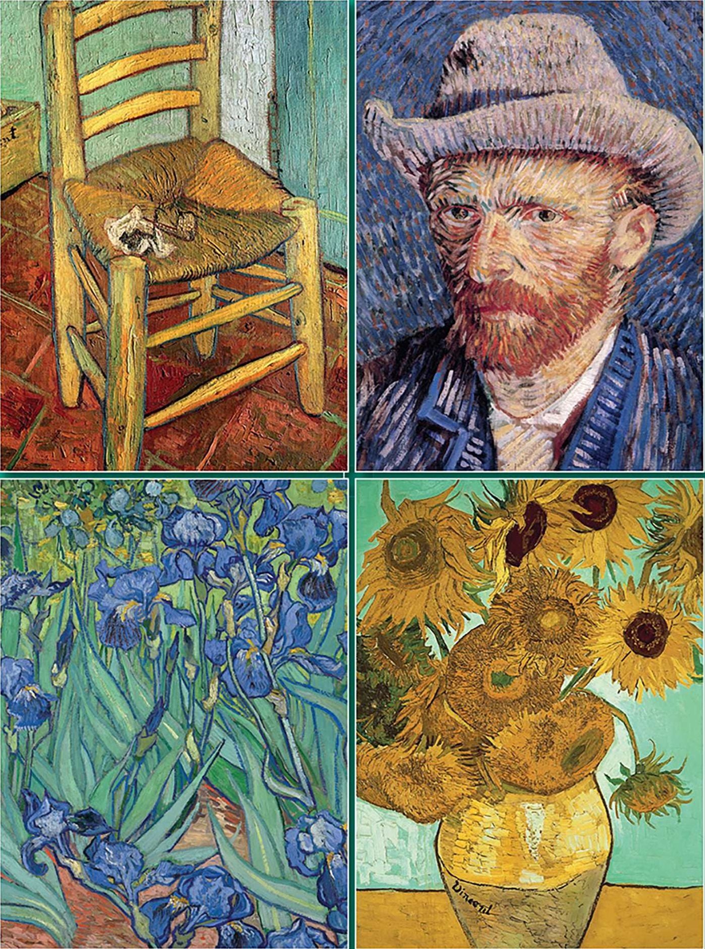Set of 4 Magnetic Notepads: Van Gogh