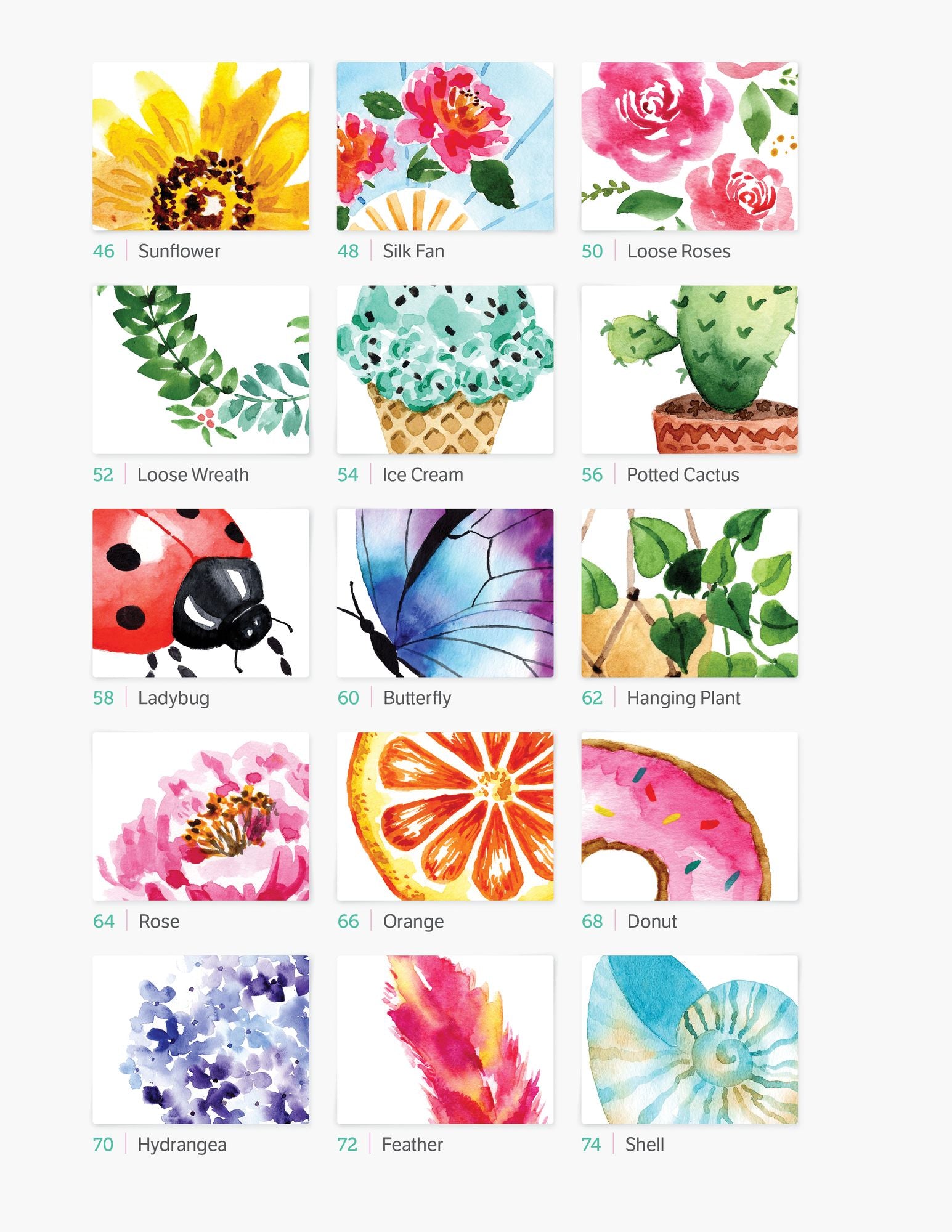Watercolor the Easy Way: Step-by-Step Tutorials for 50 Beautiful Motifs Including Plants, Flowers, Animals & More