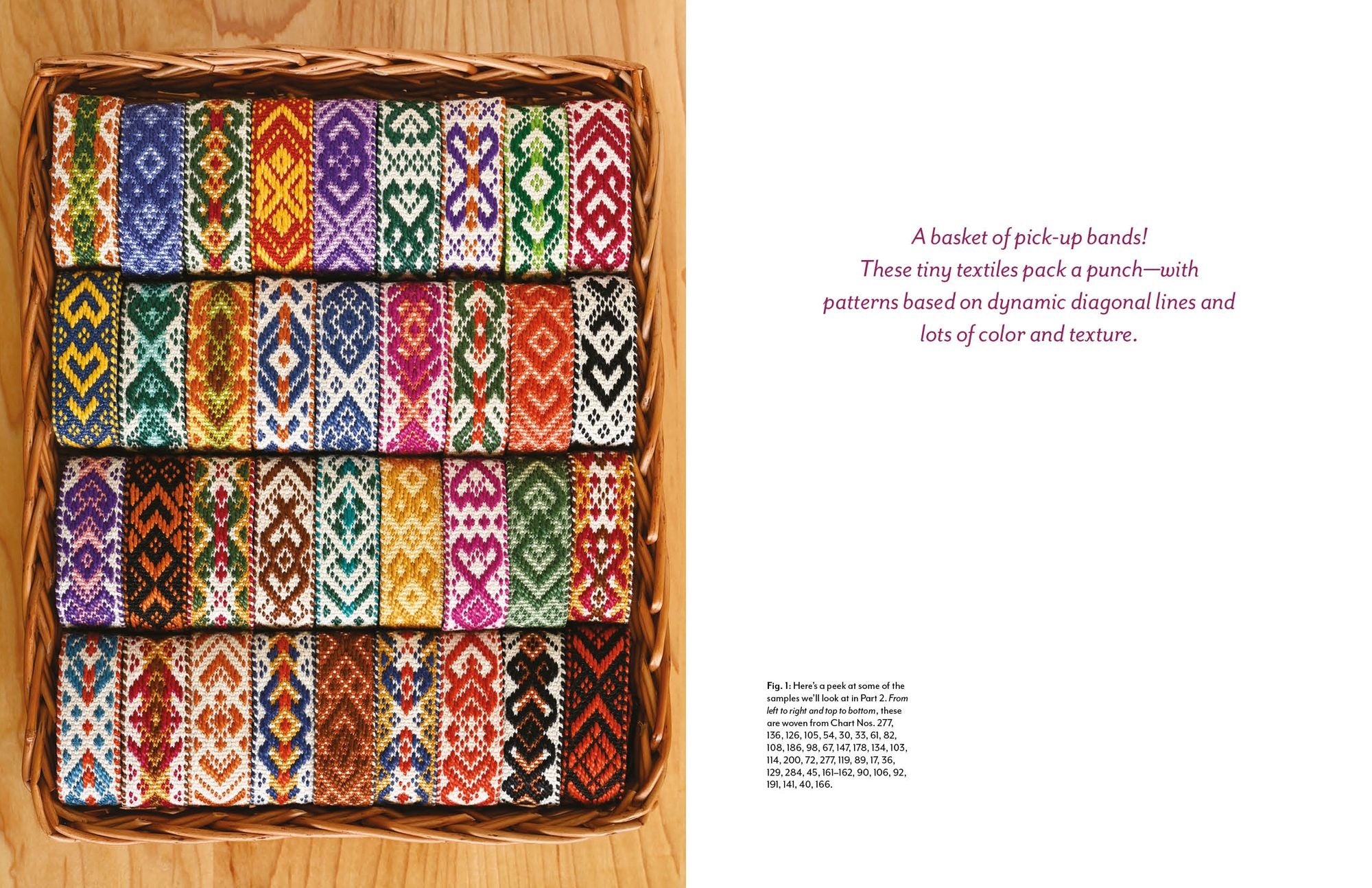Pick-Up Bandweaving Designs: 288 Charts for 13 Pattern Ends and Techniques for Arranging Color