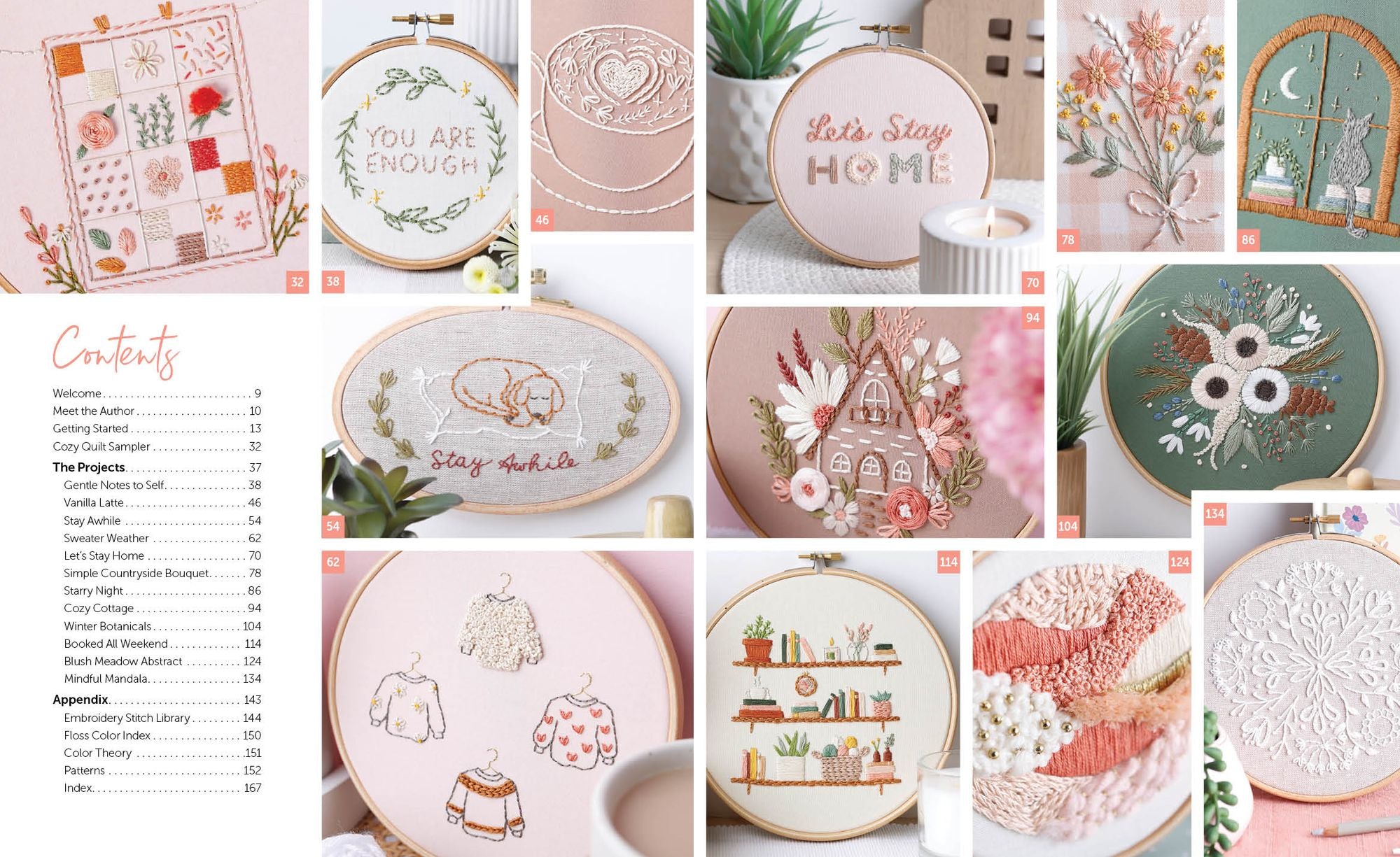 Cozy Stitches: 12 Calm & Creative Embroidery Projects for Absolute Beginners & Beyond