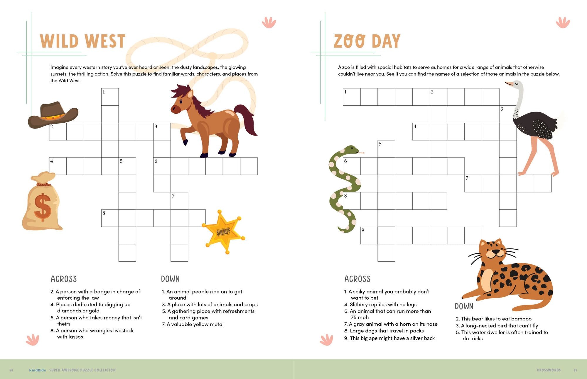 KindKids Super Awesome Puzzle Collection: Over 100 Activities including Crosswords, Word Searches, Match Games, and Word Scrambles