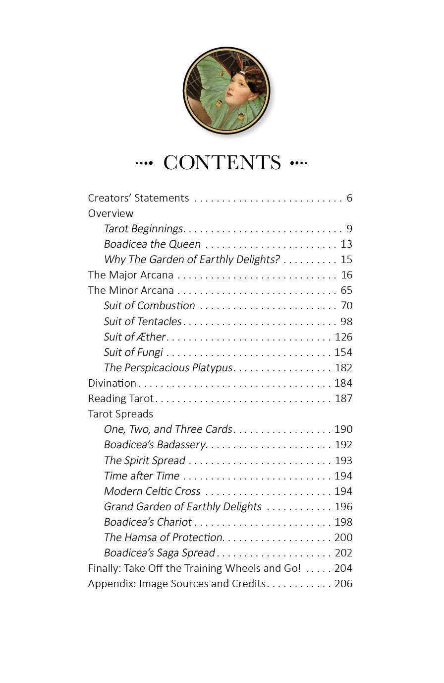 Boadicea's Tarot of Earthly Delights: (Tarot Kit Box Set with 80 Cards and Guide Book)