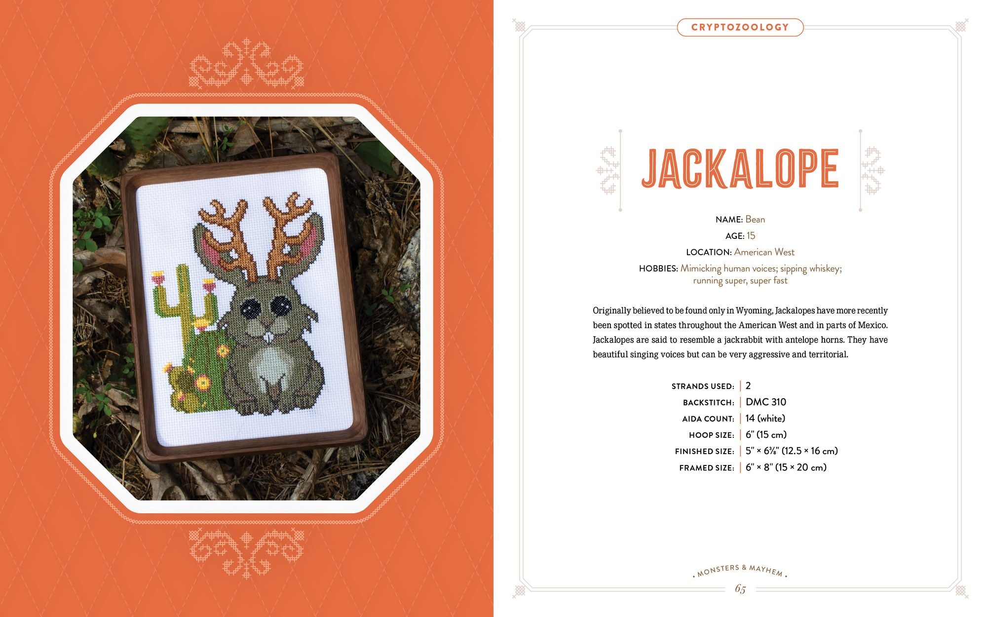 Monsters and Mayhem in Cross-Stitch: Designs and Instructions for 25 Creatures and Cryptids