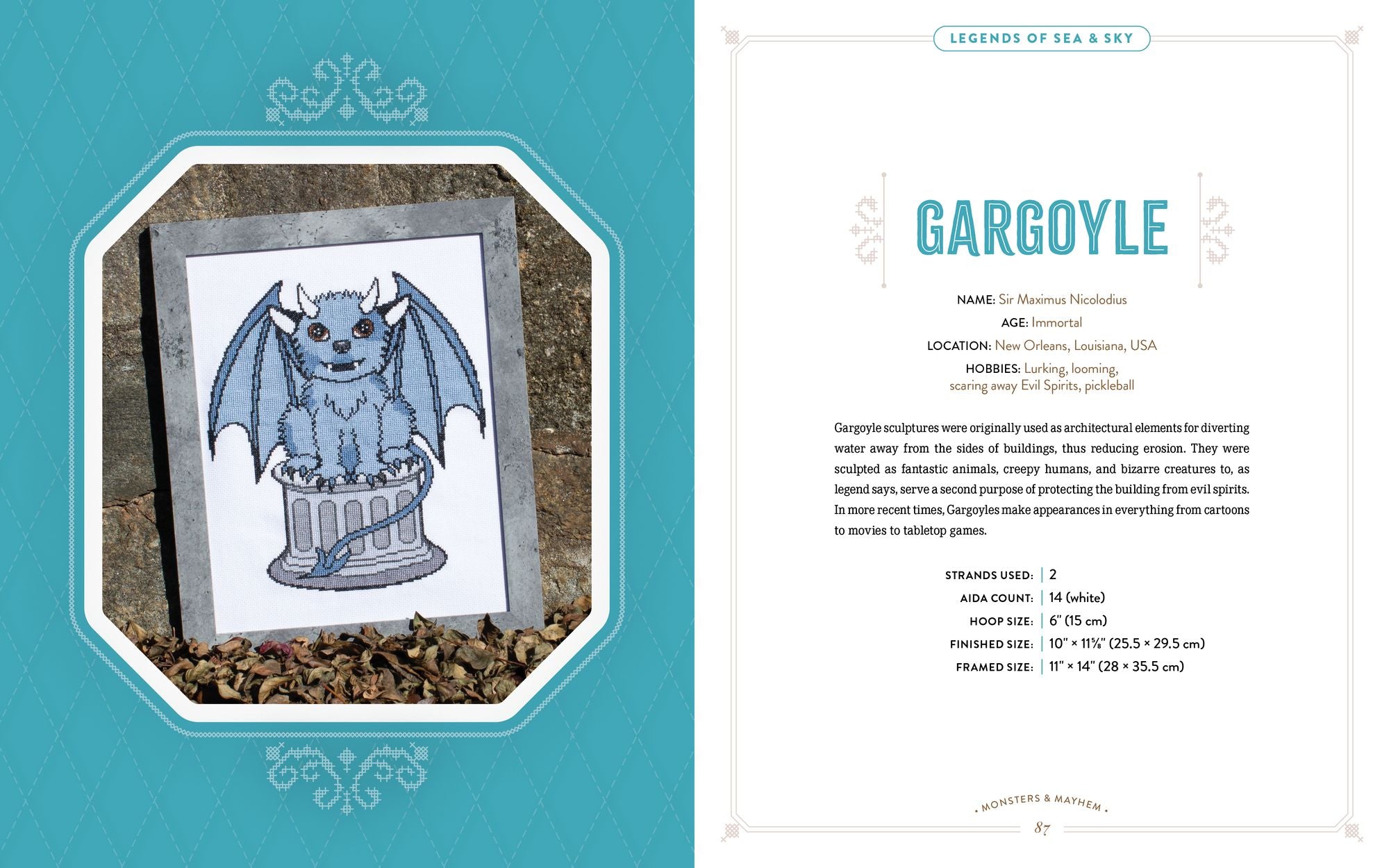 Monsters and Mayhem in Cross-Stitch: Designs and Instructions for 25 Creatures and Cryptids