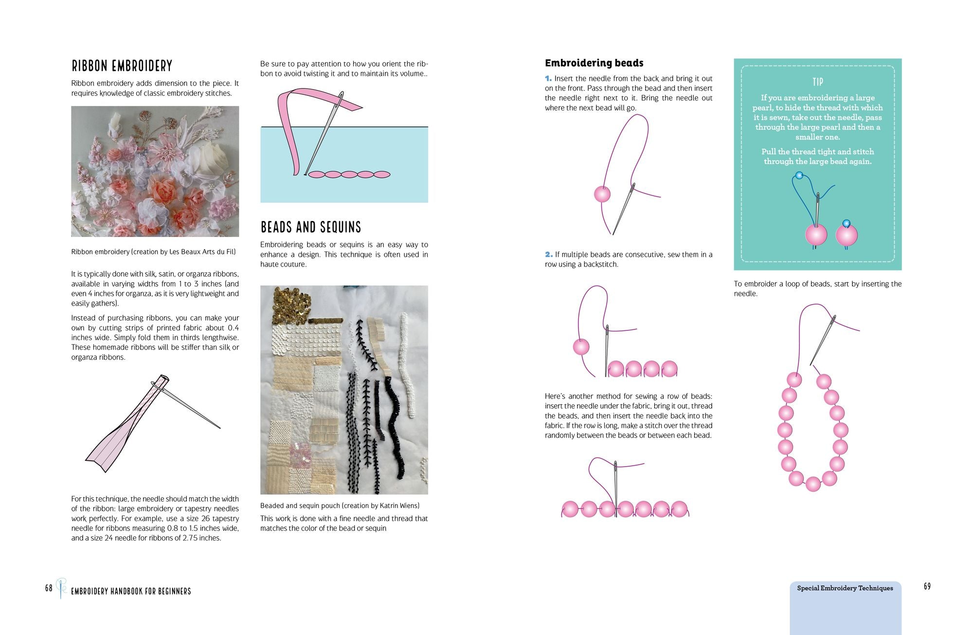 Embroidery Handbook for Beginners: An Illustrated Guide to Tools, Techniques, and Stitches