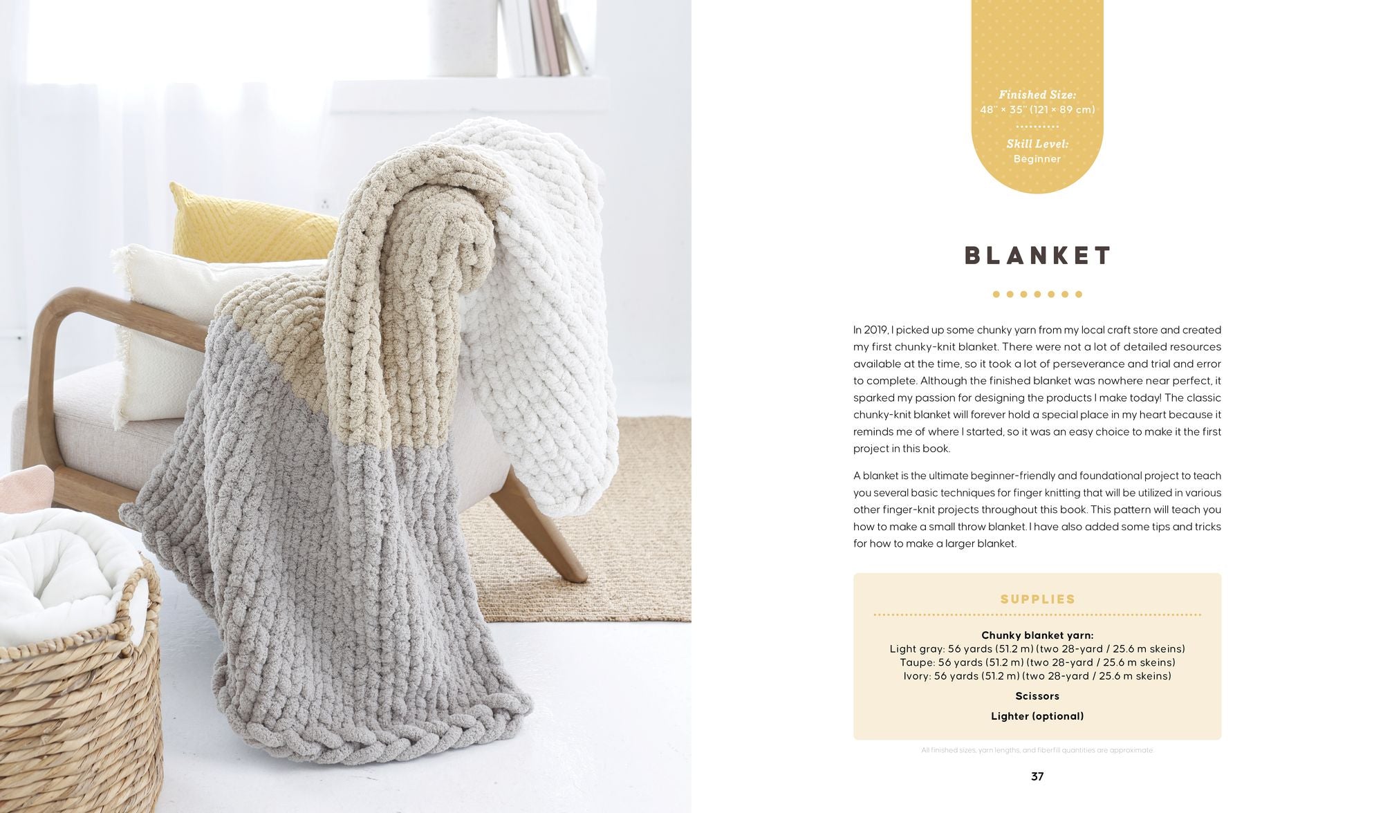 Get Started in Finger Knitting: Patterns and Instructions for Making Chunky Blankets, Cozy Pillows, and Cute Stuffies by Hand