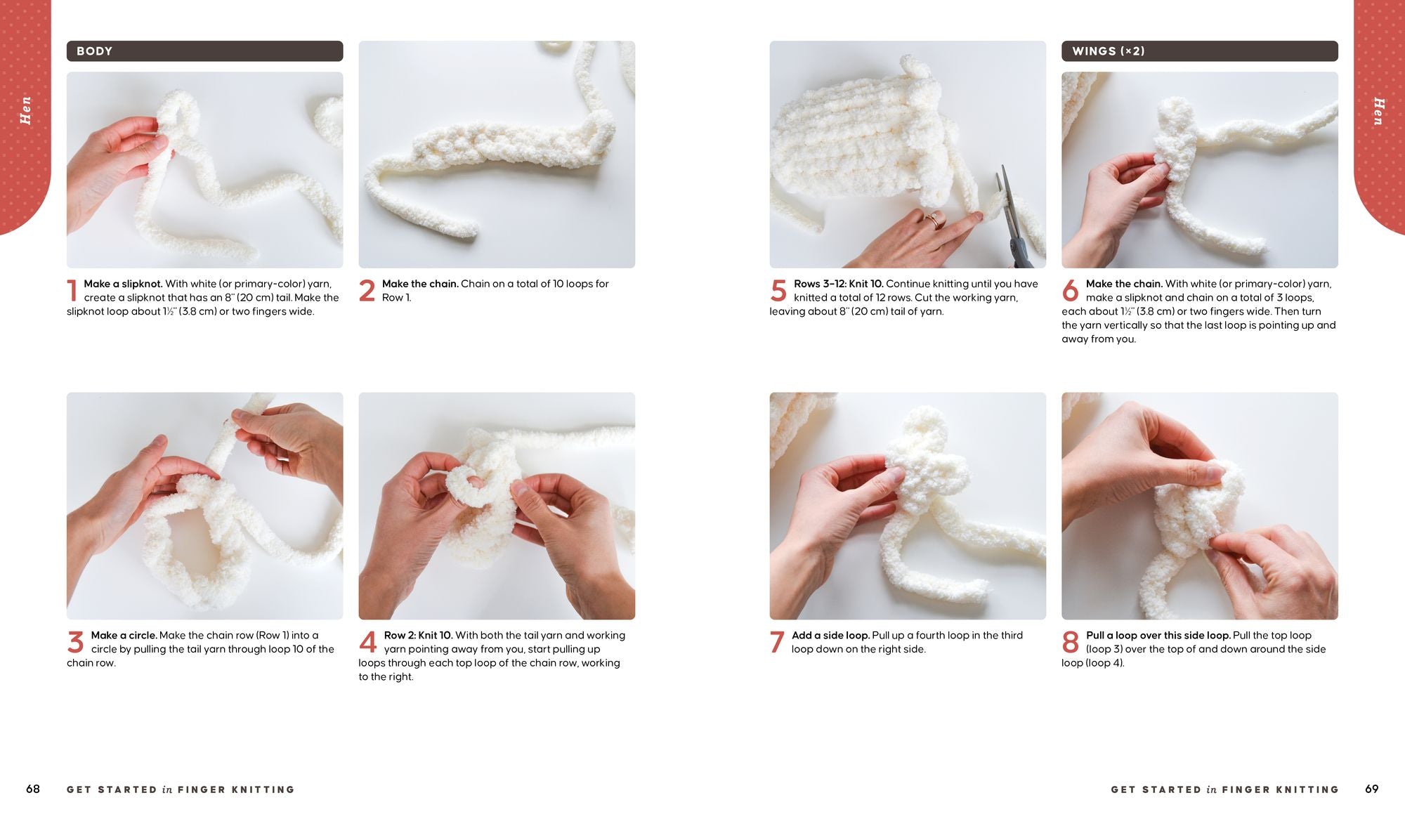 Get Started in Finger Knitting: Patterns and Instructions for Making Chunky Blankets, Cozy Pillows, and Cute Stuffies by Hand