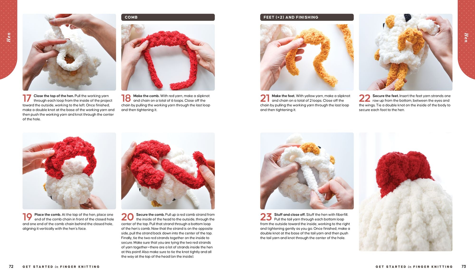 Get Started in Finger Knitting: Patterns and Instructions for Making Chunky Blankets, Cozy Pillows, and Cute Stuffies by Hand