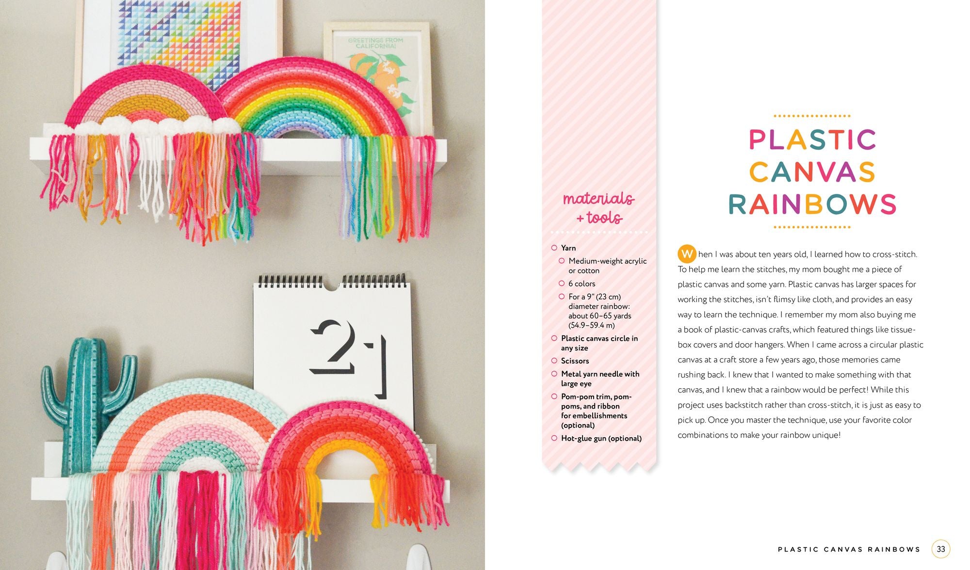 Handmade Happiness Yarn Crafts: Easy Instructions for 30 Bright and Beautiful DIY Projects Including Wreaths, Tassels, Rainbows, Pom-Pom Garlands, and More