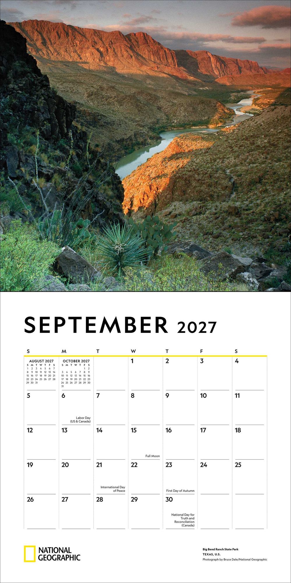 2027 National Geographic: American Landscapes Wall Calendar