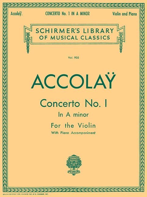 Concerto No. 1 in A Minor: Schirmer Library of Classics Volume 905 Violin with Piano Accompaniment