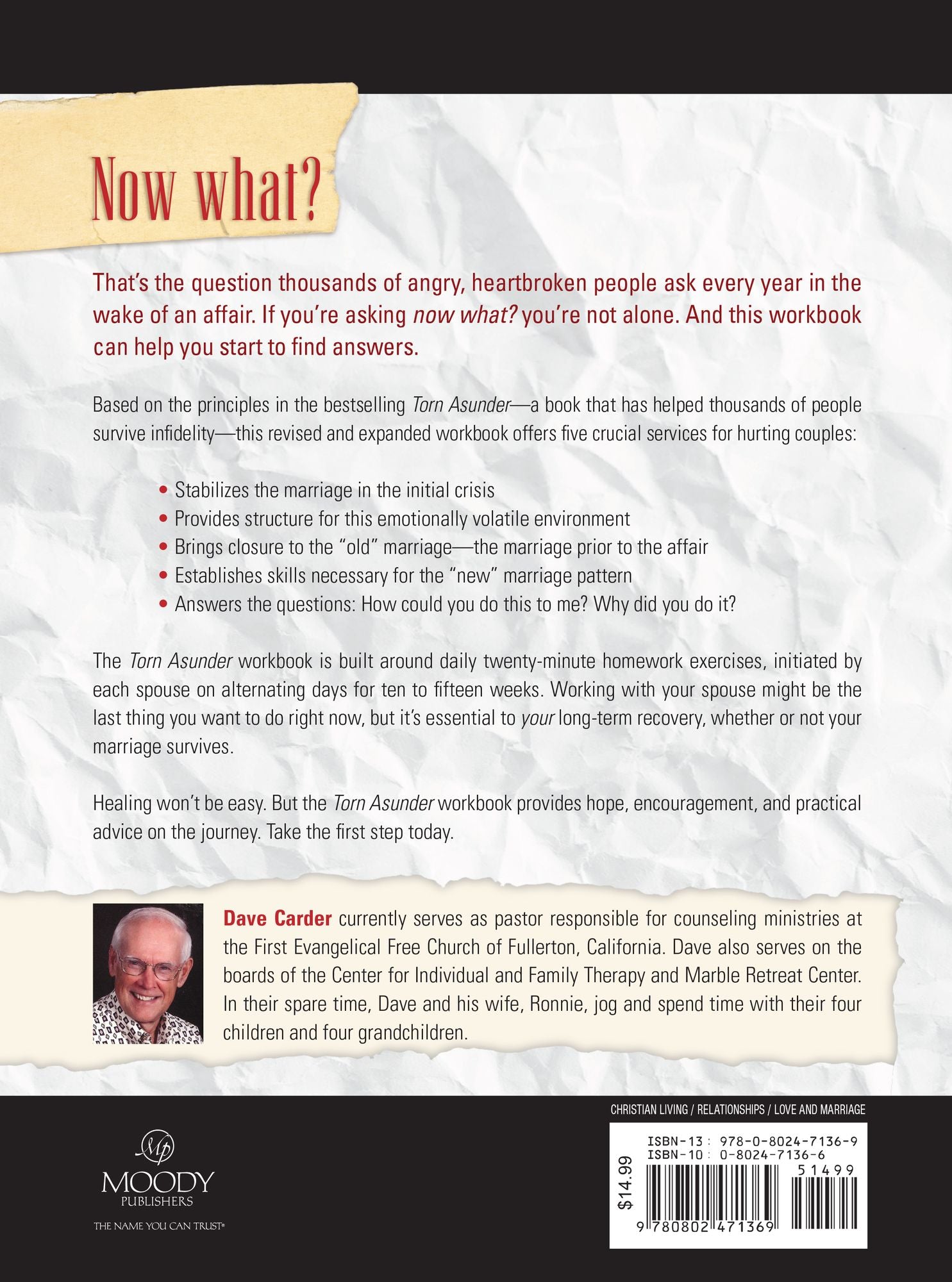 Torn Asunder Workbook: Recovering From an Extramarital Affair