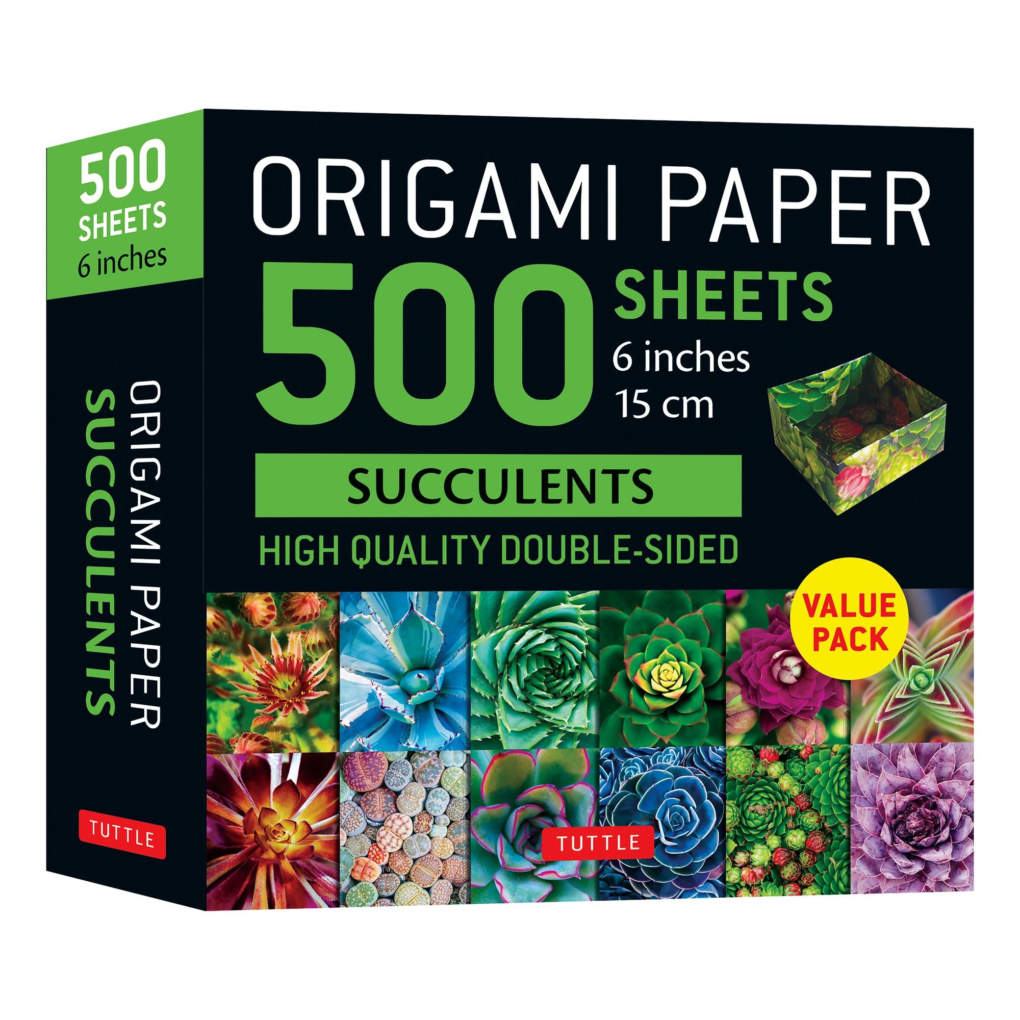 Origami Paper 500 sheets Succulents 6" (15 cm): Tuttle Origami Paper: Double-Sided Origami Sheets with 12 Different Photographs (Instructions for 6 Projects Included)