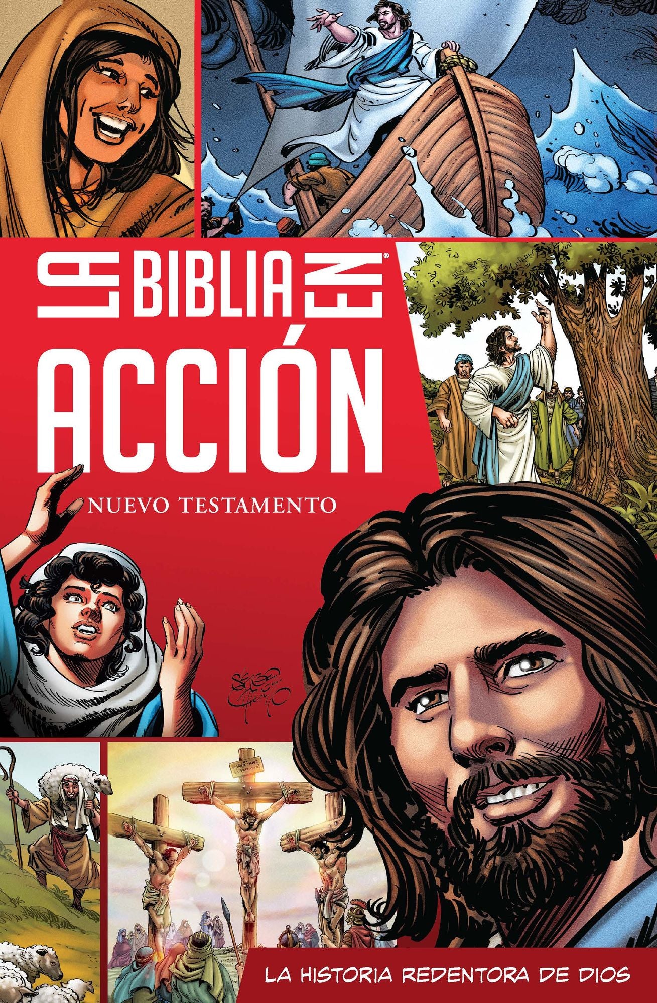 La Biblia en acción Nuevo Testamento (The Action Bible Spanish New Testament) (Spanish)
