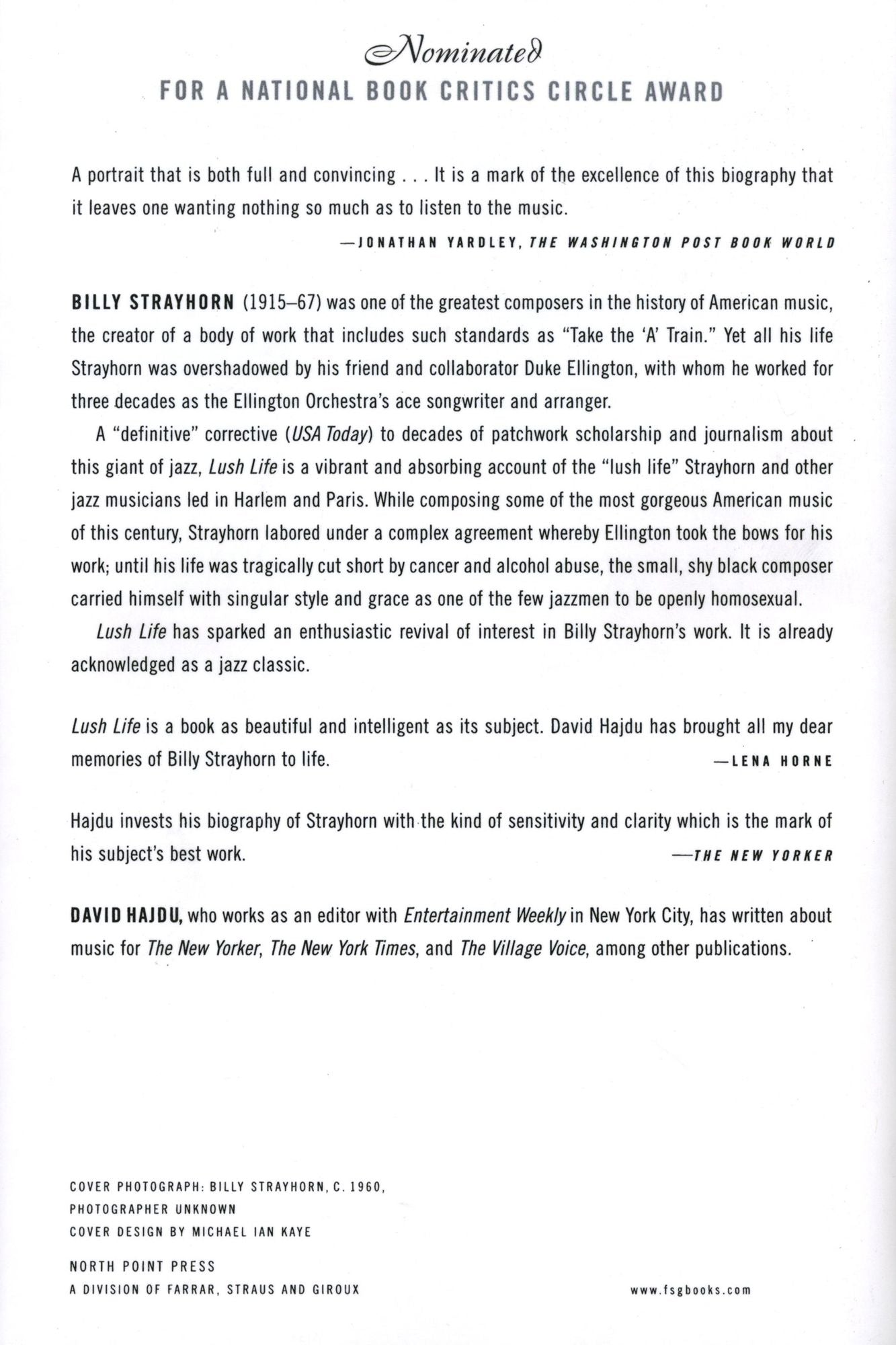 Lush Life: A Biography of Billy Strayhorn