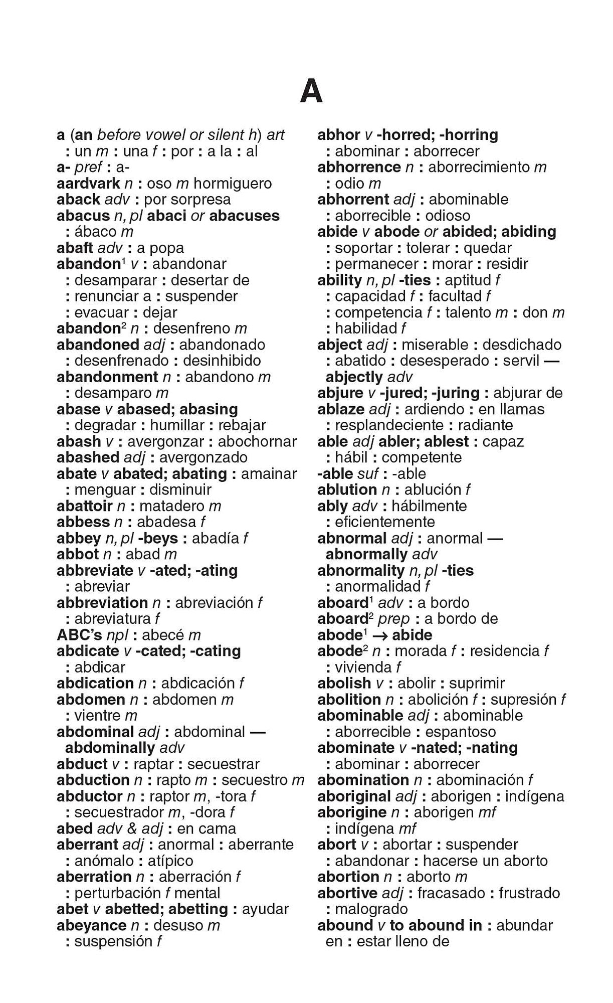 Merriam-Webster's Word-for-Word Spanish-English Dictionary