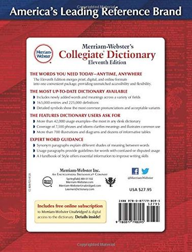 Merriam-Webster's Collegiate Dictionary, 11th Edition