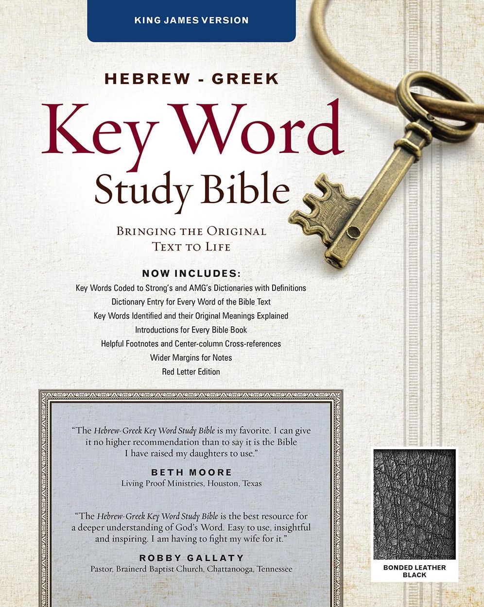 The Hebrew-Greek Key Word Study Bible: KJV Edition, Black Bonded