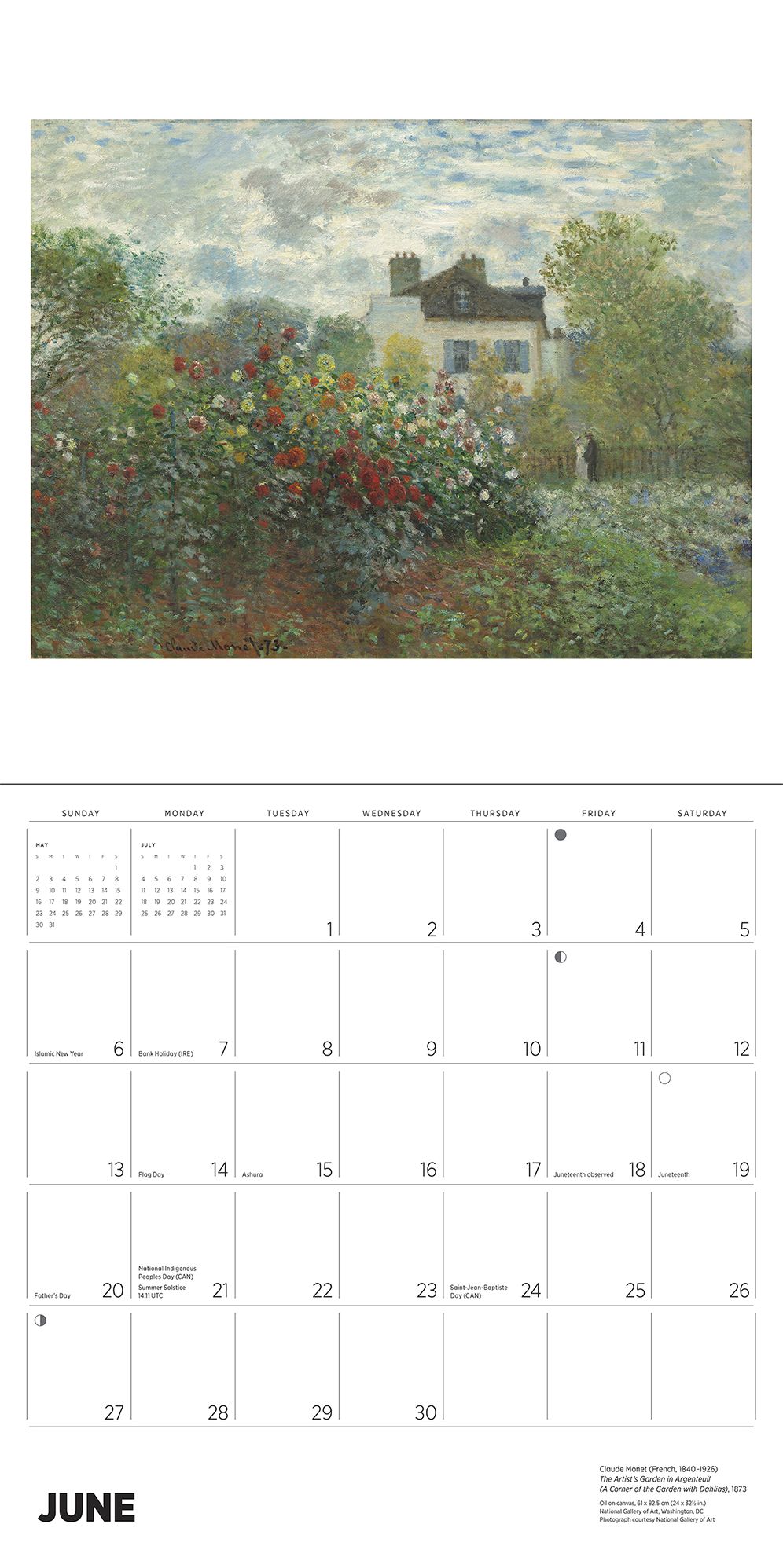 2027 Claude Monet Wall Calendar