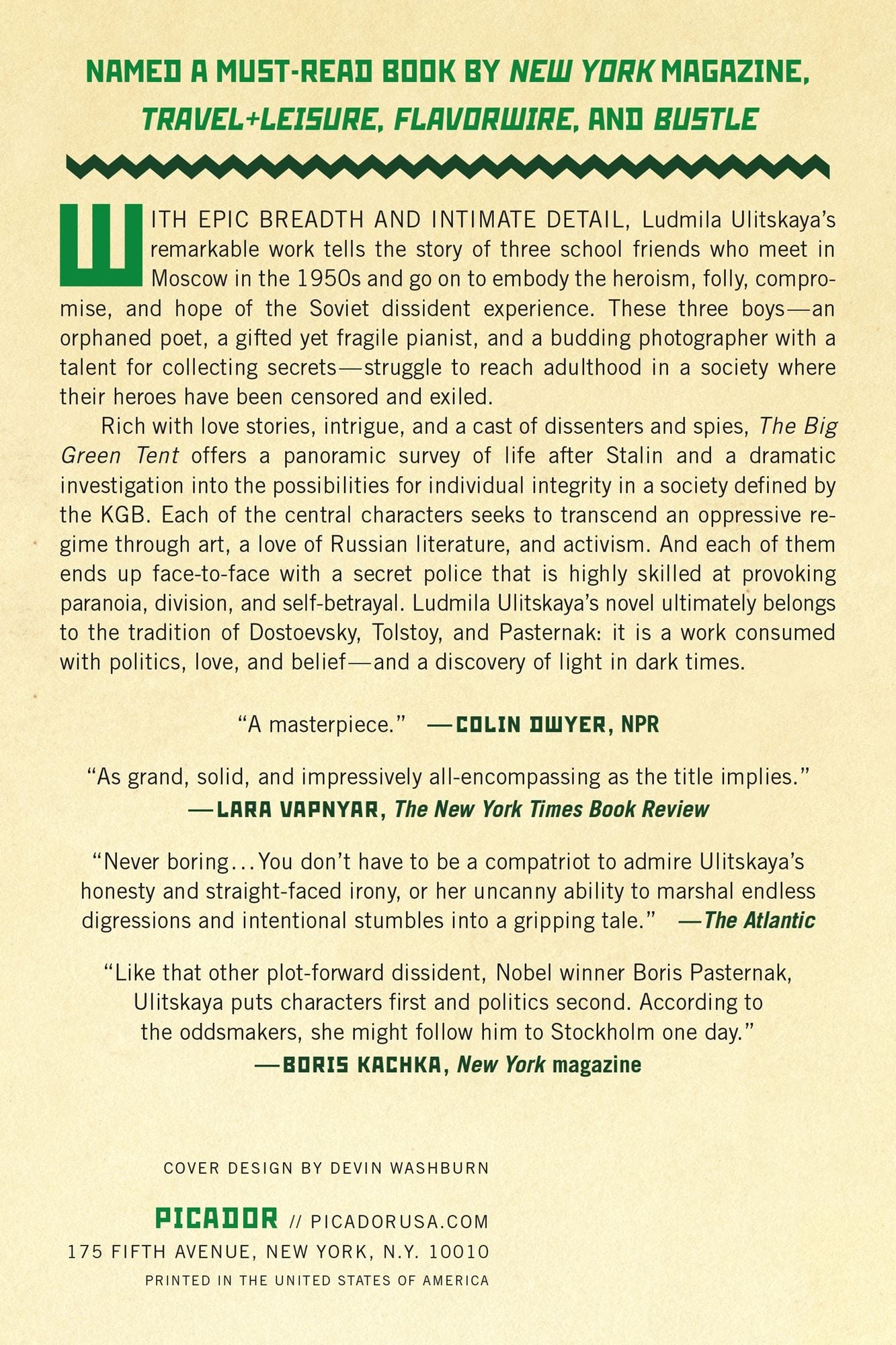 The Big Green Tent: A Novel